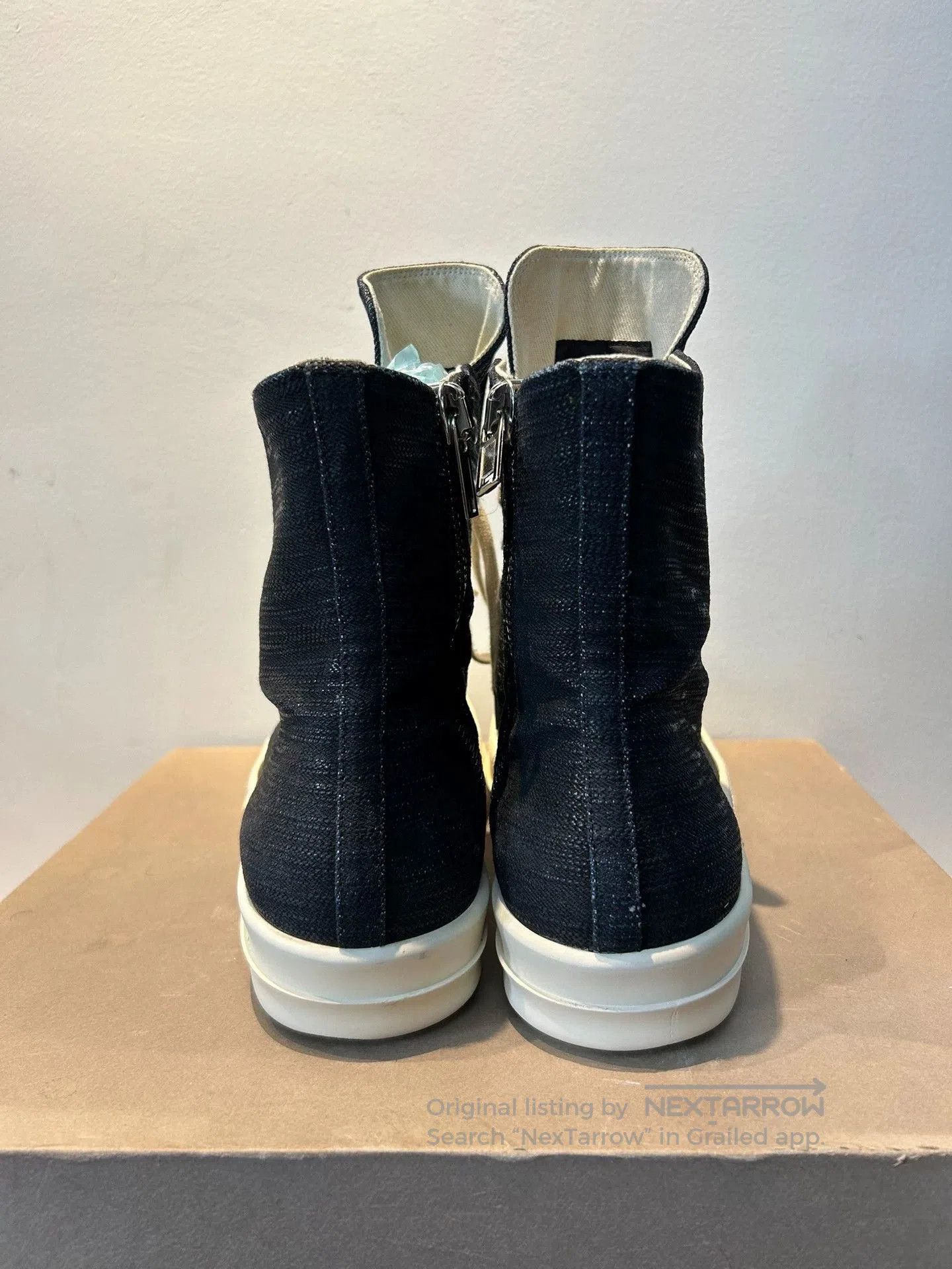 Rick Owens rick owens high-top canvas sneakers in black. Size US 10.5 / EU 43-44 - 4 Thumbnail
