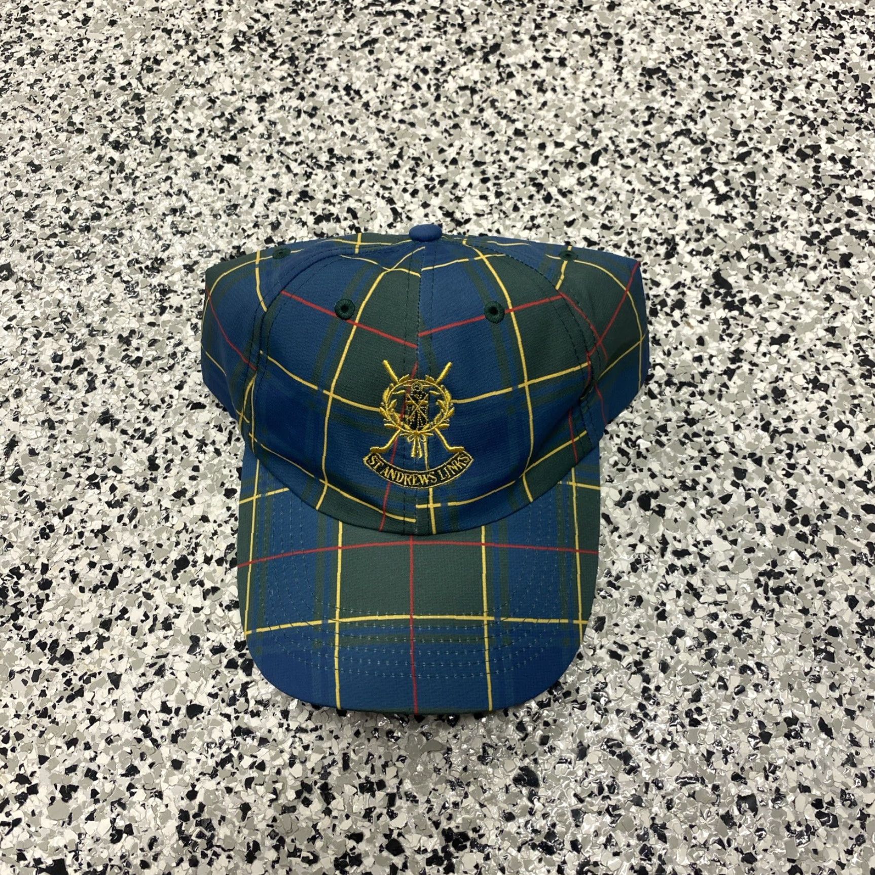 Vintage VINTAGE St.Andrews Links Hat Golf Old Course Strapback Blue/Green Plaid Men Adjustable Size ONE SIZE - 3 Thumbnail