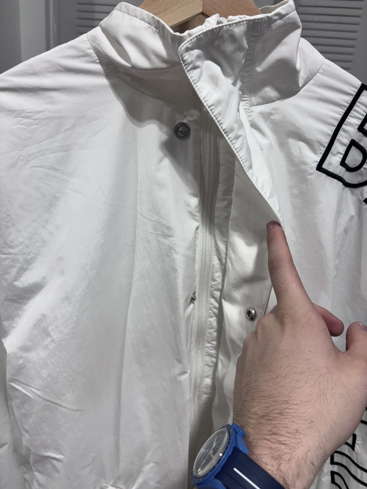 Balenciaga Balenciaga Logo-Embroidered White Jacket Size US XS / EU 42 / 0 - 4 Thumbnail