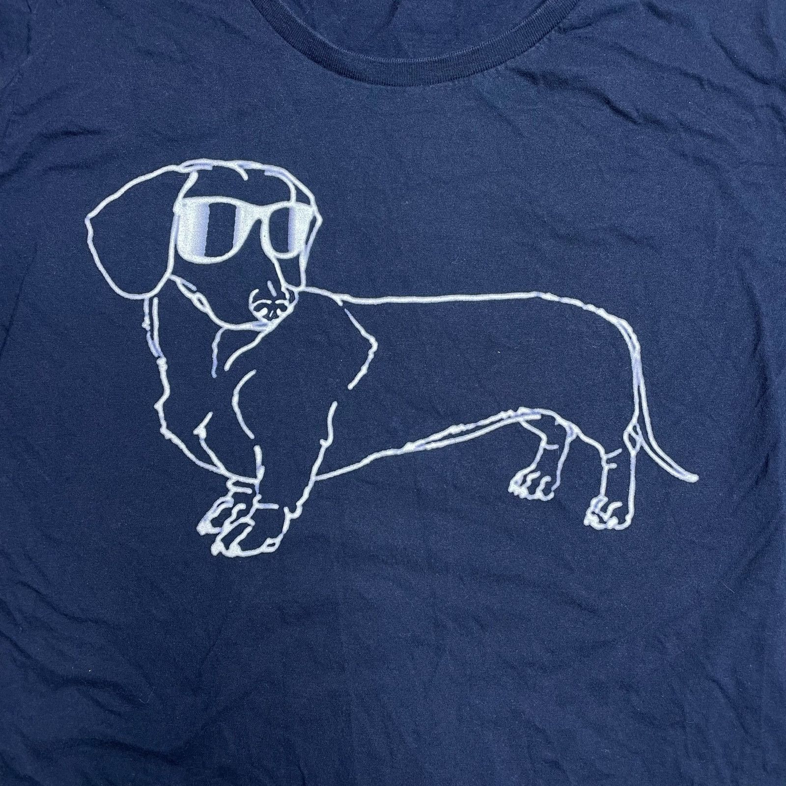 Anvil Weiner Dog with Sunglasses Graphic Tee Size XL / US 12-14 / IT 48-50 - 2 Thumbnail