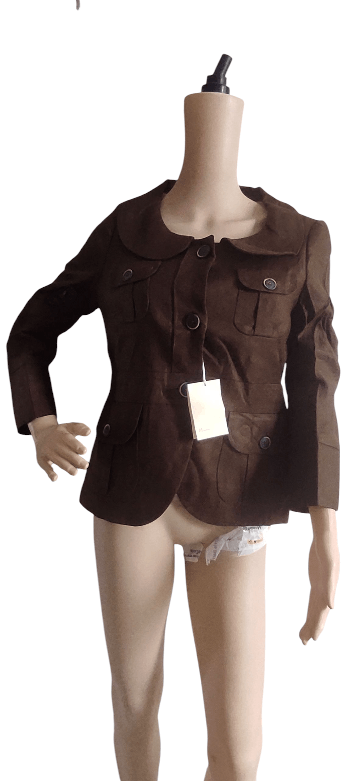 Massimo Dutti Massimo Dutti Brown Linen Classic Women Suit Made Spain Size M / US 6-8 / IT 42-44 - 3 Thumbnail