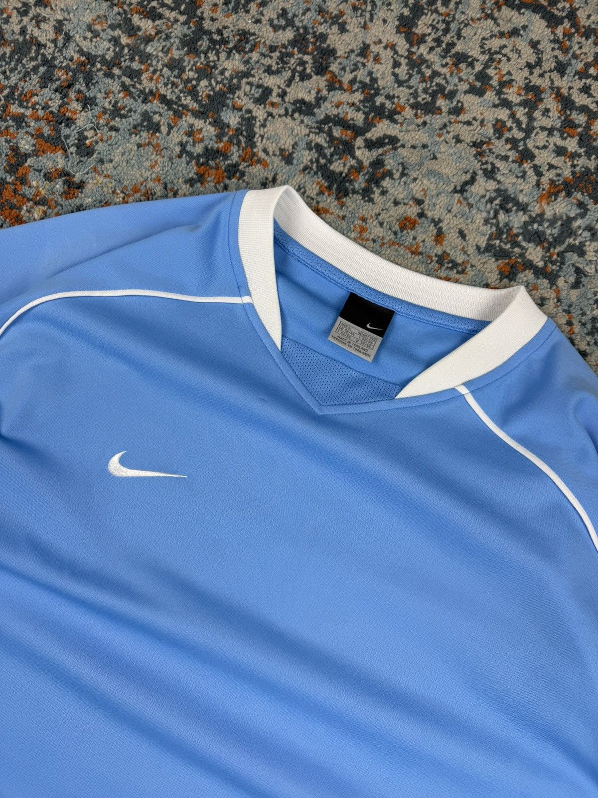 Nike × Vintage Vintage Y2K Nike soccer football blokecore jersey baby blue Size US XL / EU 56 / 4 - 8 Thumbnail