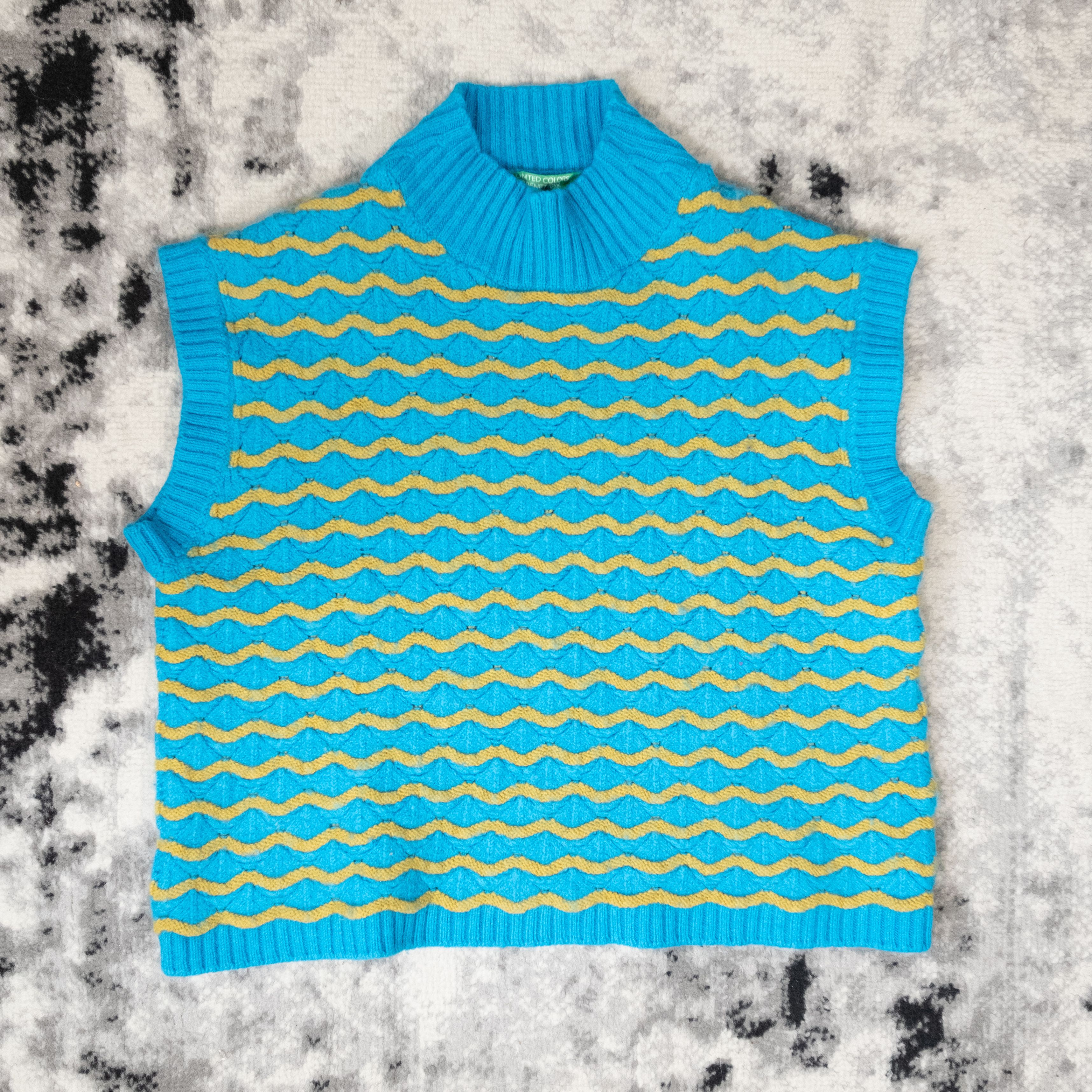 United Colors Of Benetton United Color Of Benetton Sleeveless Sweater Size L / US 10 / IT 46 - 3 Thumbnail