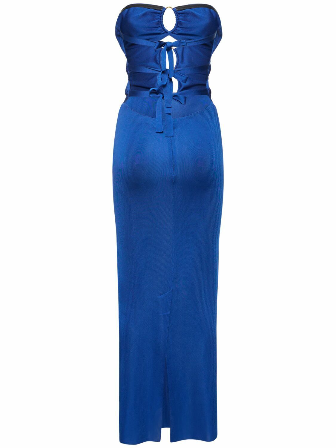 Tom Ford o1y0126 Maxi Dress in Bright Blue Size M / US 6-8 / IT 42-44 - 2 Thumbnail