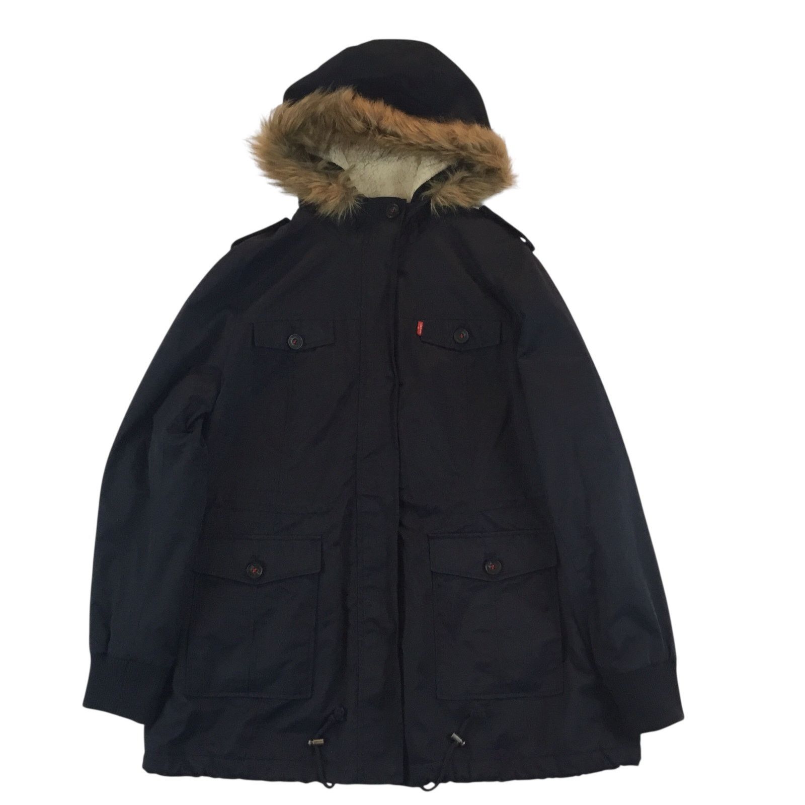 Levi's Levi's XL Parka Hood Sherpa Lined Snap Zip Faux Fur $180 NWT Size XL / US 12-14 / IT 48-50 - 1 Thumbnail