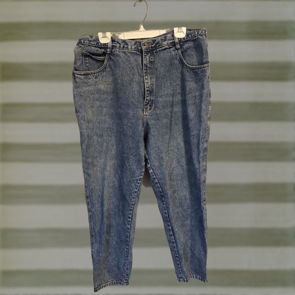 Bill Blass VINTAGE Bill Blass Denim Basic Jeans Jeans 90s Womens 22 Blue Denim Pants 90s Ladies Womens Black? Size 40" / US 18 - 1 Thumbnail