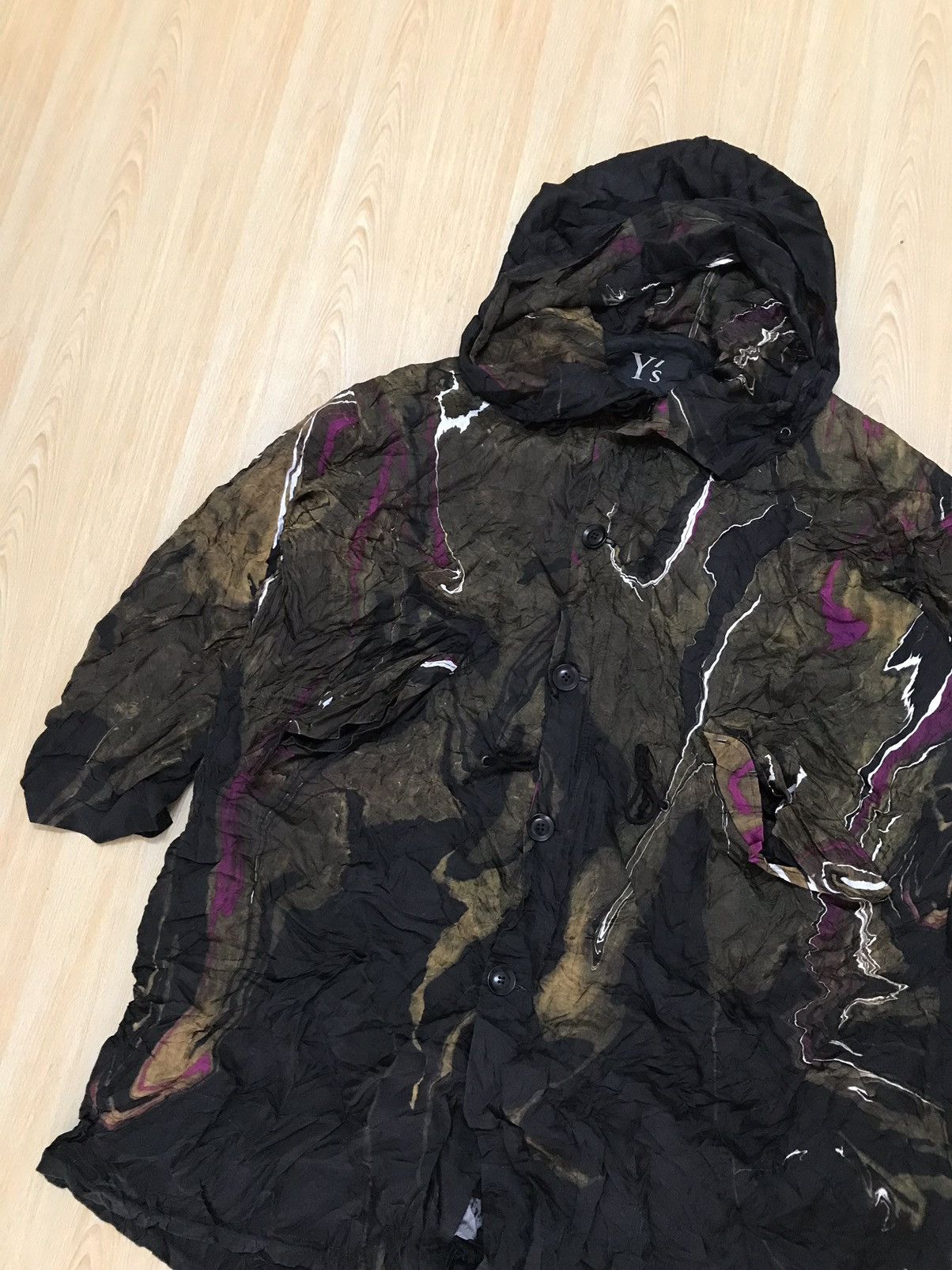Japanese Brand × Y's × Yohji Yamamoto Y's Yohji Yamamoto Suminagashi Marble Pattern Light Jacket Size US M / EU 48-50 / 2 - 18 Thumbnail