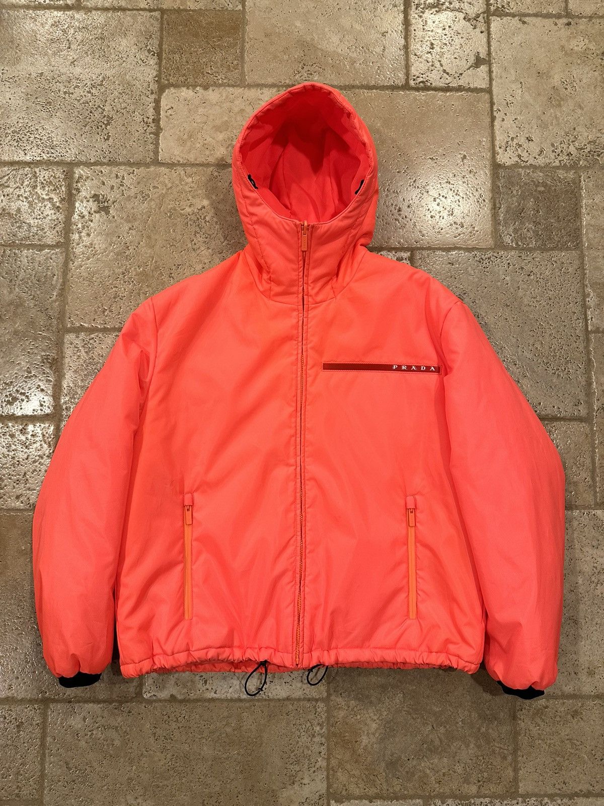 Prada Prada Linea Logo Stripe Linea Rossa 2018 Tech Orange Jacket Size US M / EU 48-50 / 2 - 3 Thumbnail