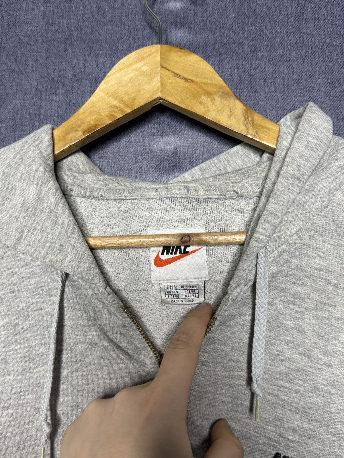 Nike Vintage Nike Oversize Baggy Zip Hoodie Basic 90S Y2K Rare Size US M / EU 48-50 / 2 - 8 Thumbnail