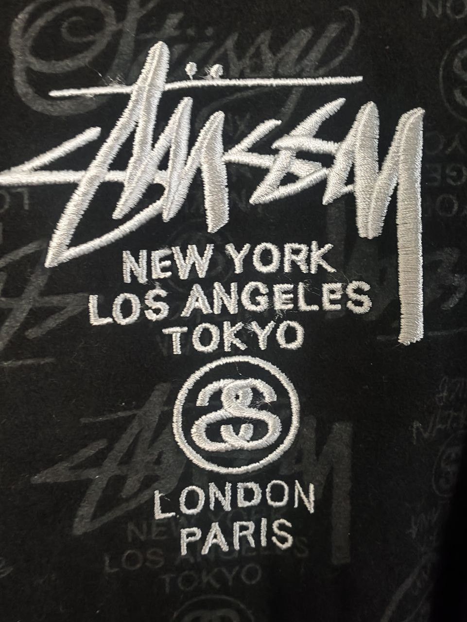 Stussy Stussy 25th Anniversary Varsity Jacket Black on Black Size US XL / EU 56 / 4 - 9 Thumbnail