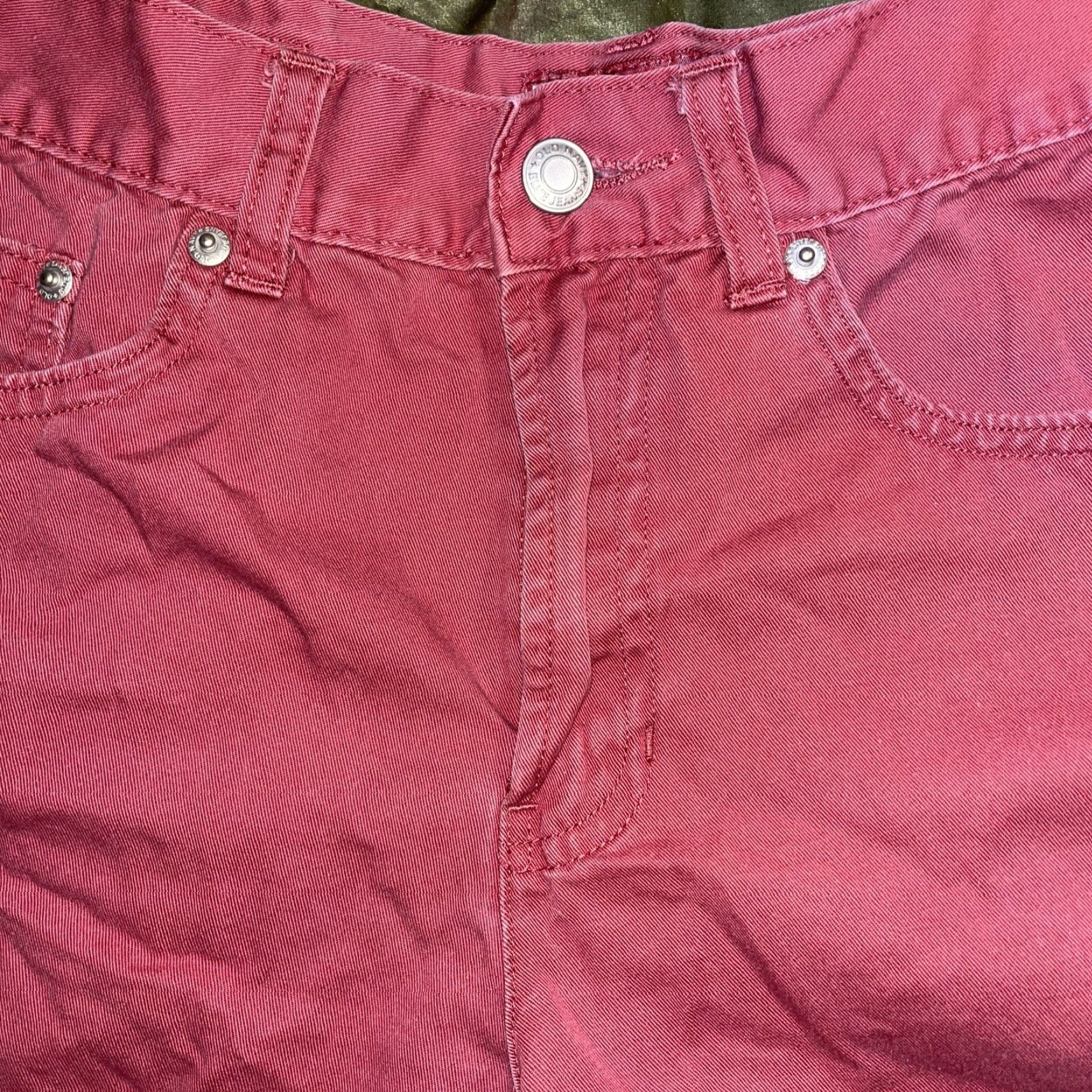 Old Navy Old Navy Women's Cotton Shorts Size 6 Red Denim Chino Casual Summer Spring Fall Size 28" / US 6 / IT 42 - 3 Thumbnail