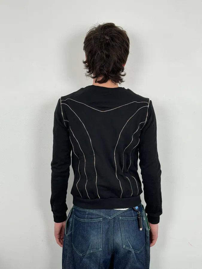 Saint Laurent Paris SS2015 Saint Laurent Multi Zips Black Crewneck Sweater by Hedi Slimane Size US S / EU 44-46 / 1 - 3 Thumbnail