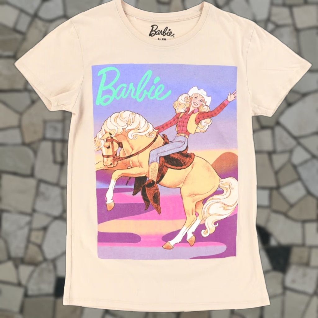 Vintage Barbie Shirt Men T-Shirt Flesh S Barbie Rodeo Graphic Solid Shirt Mens S Colour Flesh Rodeo Graphic 90s Event Size US S / EU 44-46 / 1 - 1 Thumbnail