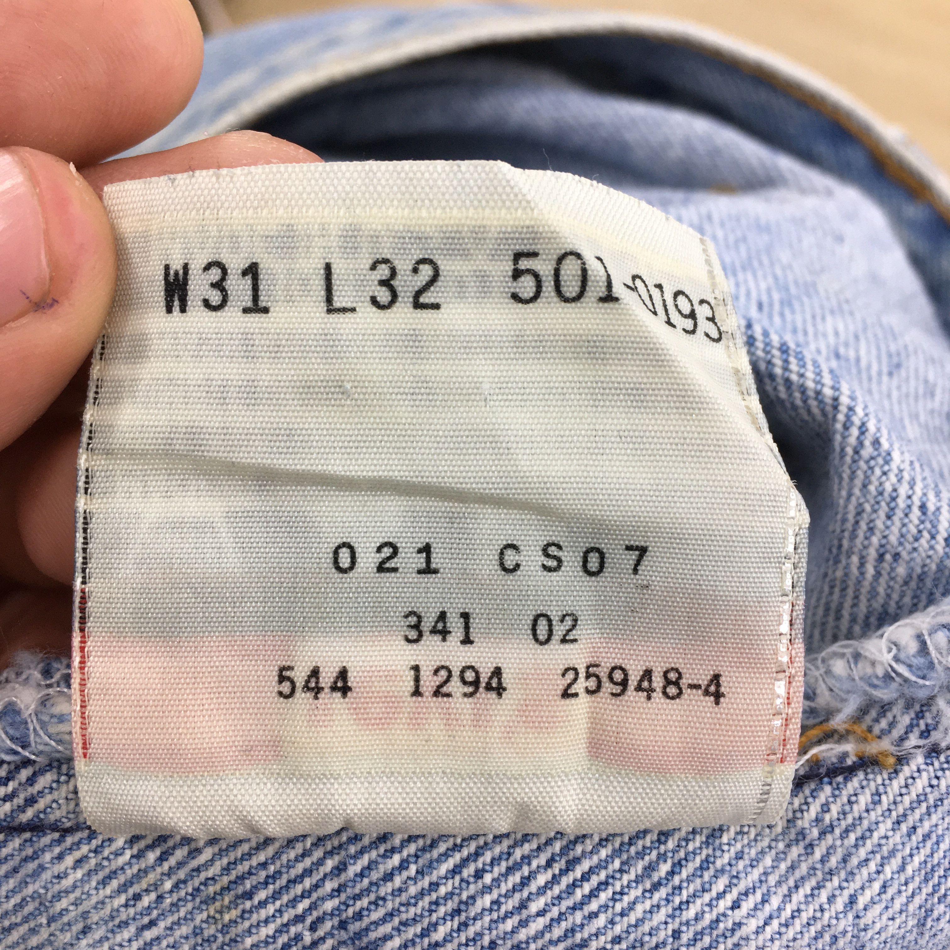 Levi's Size 30x28 Vintage 90s Levi's 501 Faded Blue Jeans S991 Size US 30 / EU 46 - 14 Thumbnail