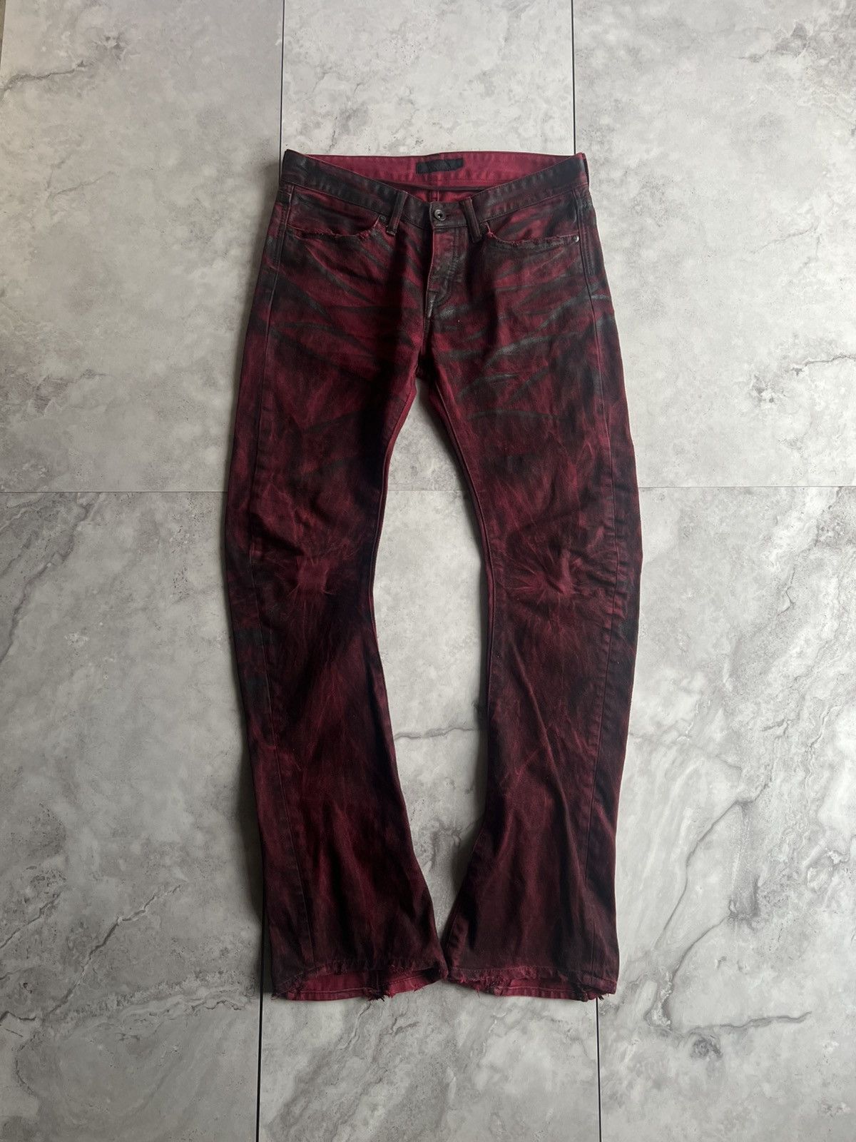 Civarize Wine J-Cut Whisker Washed Denim