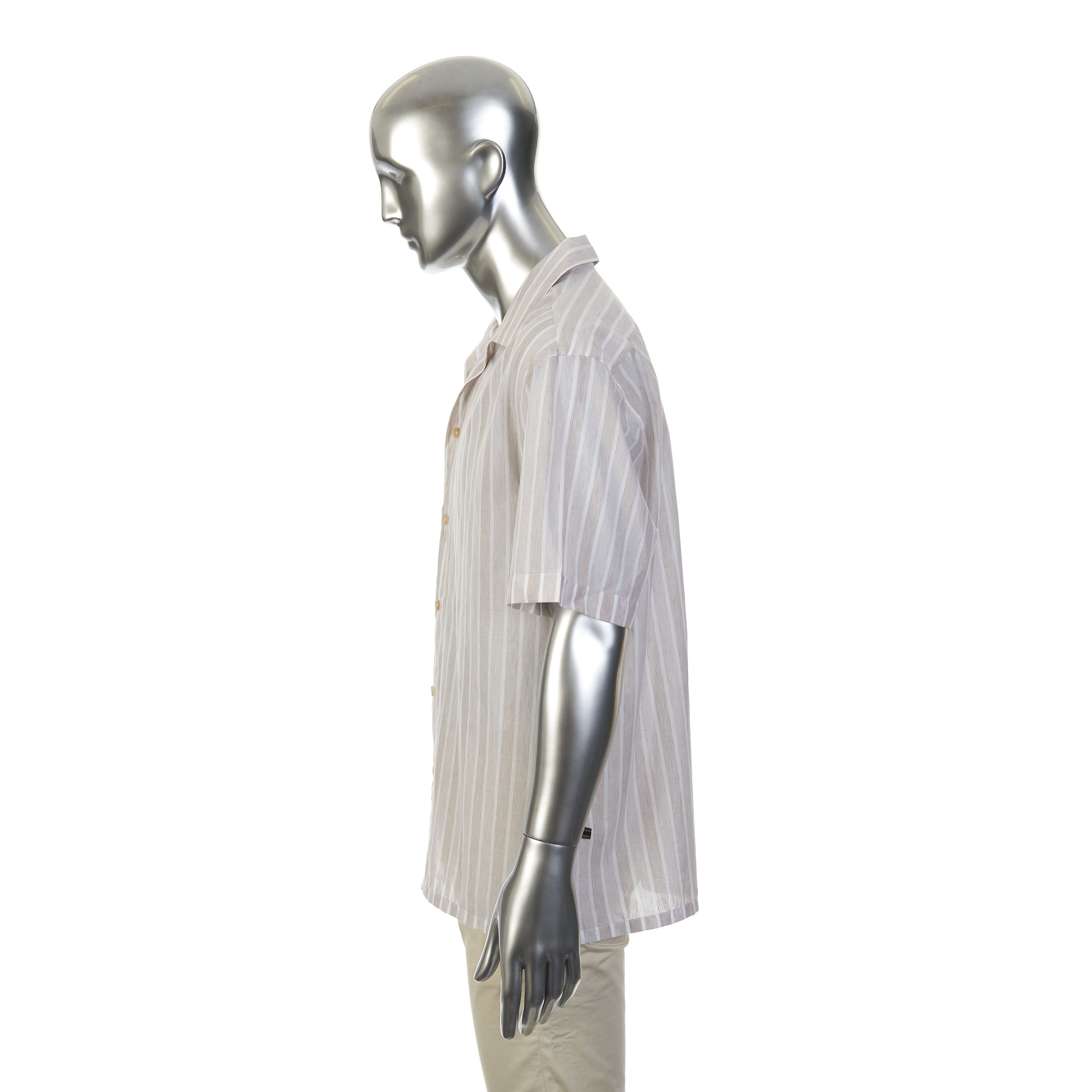 Brioni Cuban Shirt In Cotton & Linen Size US L / EU 52-54 / 3 - 4 Thumbnail