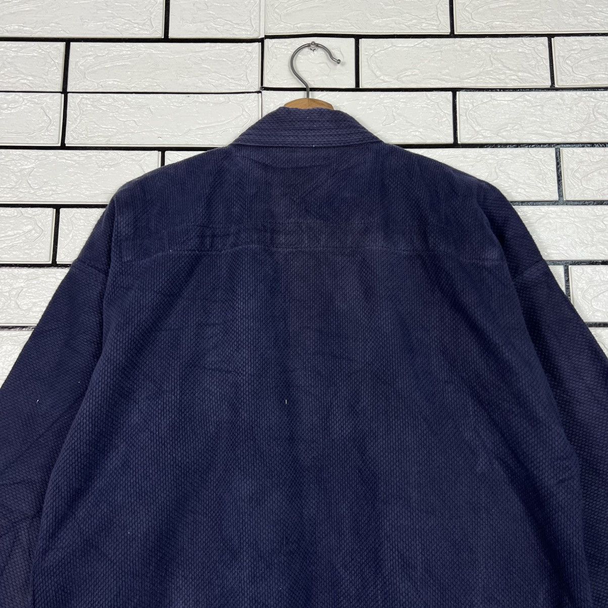 Vintage Japan Indigo Blue Sashiko Thick Weave Kimono #4154-C190 Size US L / EU 52-54 / 3 - 14 Thumbnail