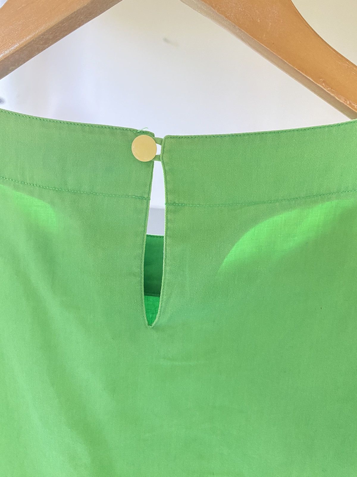 Yves Saint Laurent YVES SAINT LAURENT YSL Bright Green Satin Blouse Size S / US 4 / IT 40 - 18 Thumbnail