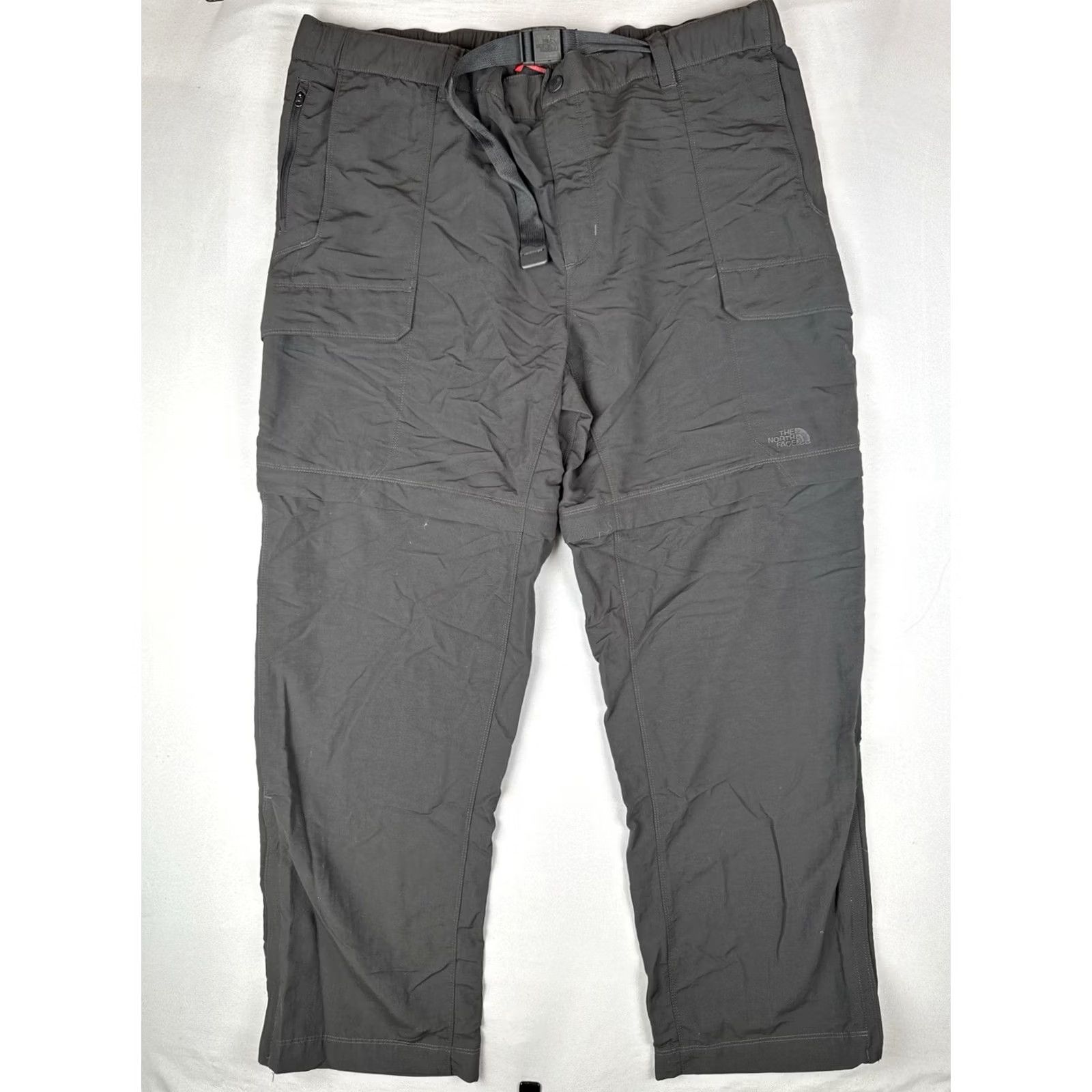The North Face The North Face Mens Cargo Pants XXL Dark Gray Belted Hiking Convertible Outdoor Walking Adventure Size US 39 - 3 Thumbnail