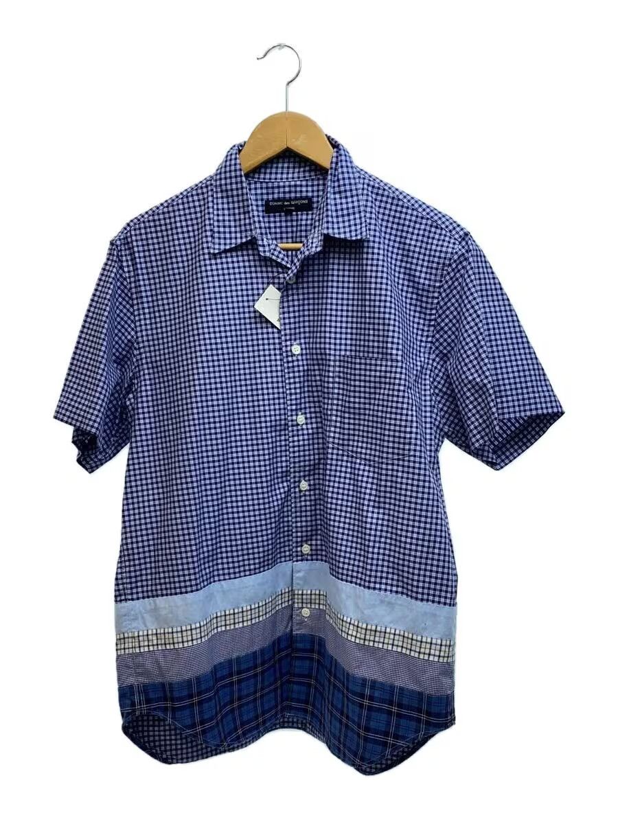 Comme des Garcons × Comme des Garcons Homme Reconstructed Patchwork Short Sleeve Button Shirt Size US S / EU 44-46 / 1 - 1 Thumbnail
