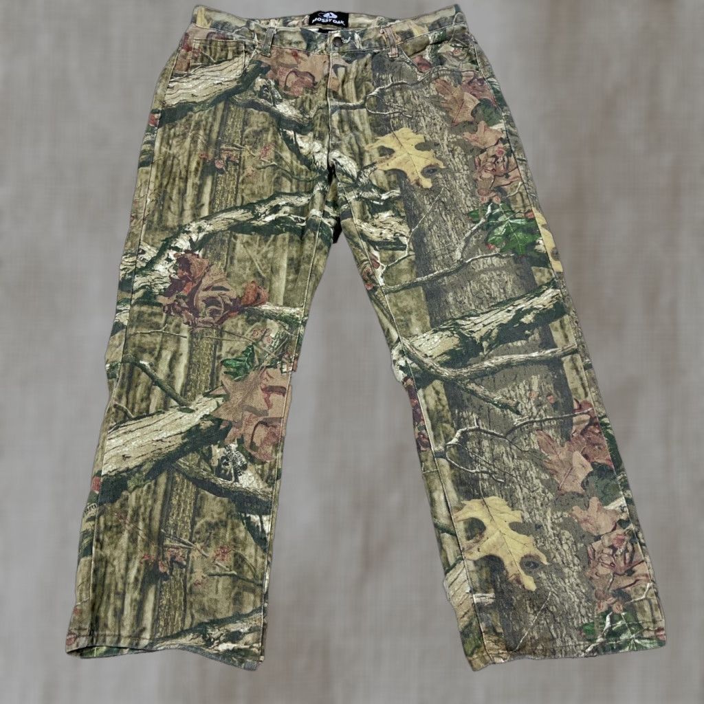Vintage VINTAGE Mossy Oak Jeans Men 36x30 Straight Leg Denim Camouflage 5-Pocket Regular Green Casual Pants Mens Size US 36 / EU 52 - 1 Thumbnail