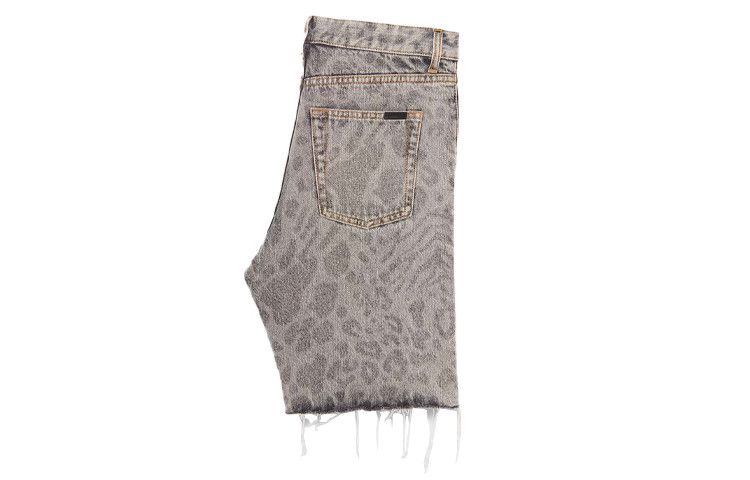 Saint Laurent Paris o1la1rc1a0825 638547 Raw-Edge Shorts in leopard Size US 36 / EU 52 - 2 Thumbnail