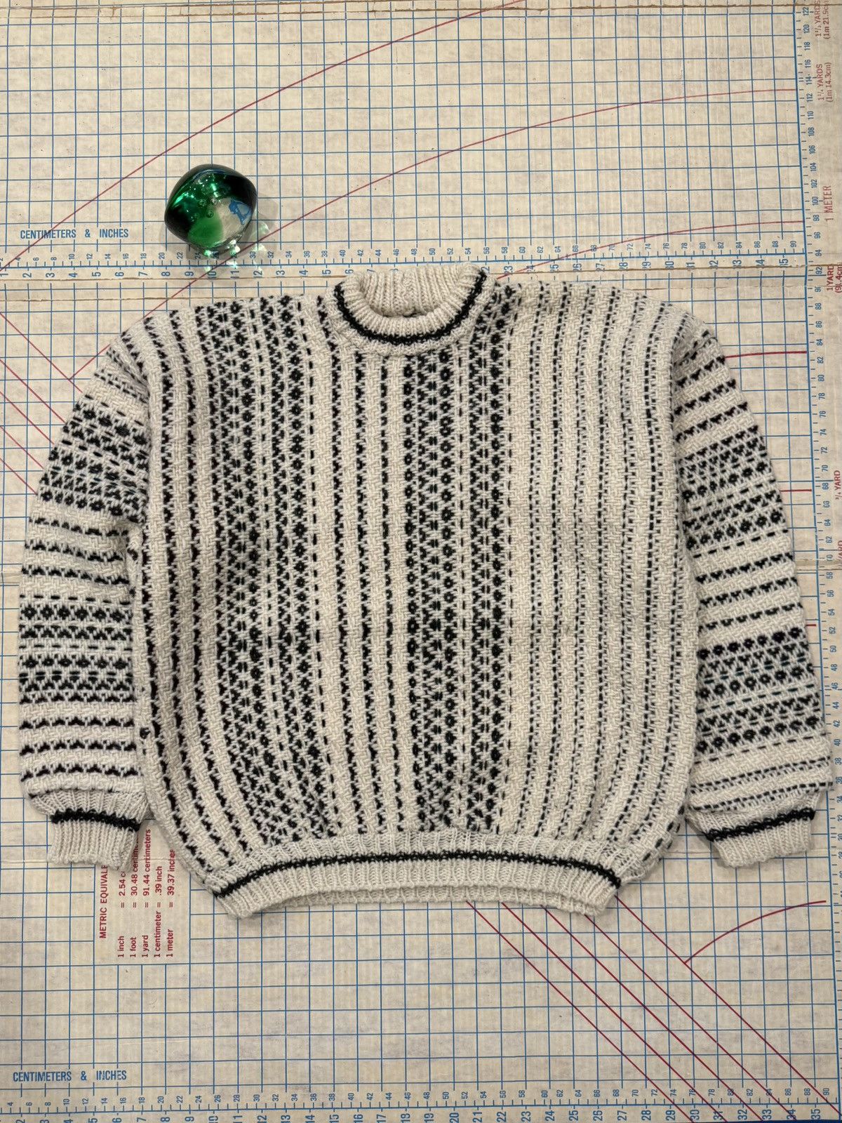 Vintage Vintage Unbranded Hand Knit Sweater Vertical Striped Pattern Size US L / EU 52-54 / 3 - 1 Thumbnail