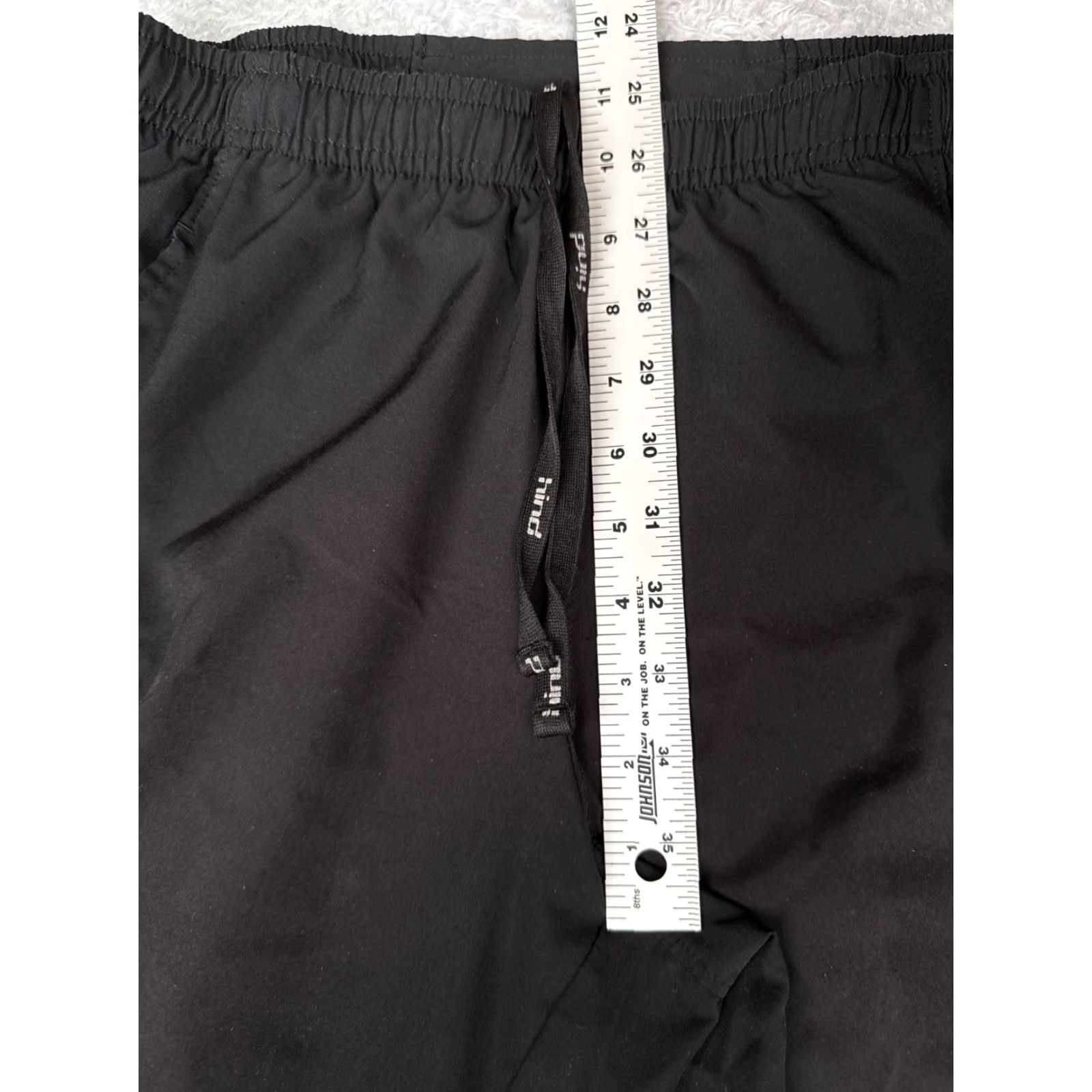 Vintage Hind Track Pants Men Adult Small Black Tapered Leg Ankle Zip Rear Pocket Nylon Microfiber Size US 29 - 7 Thumbnail