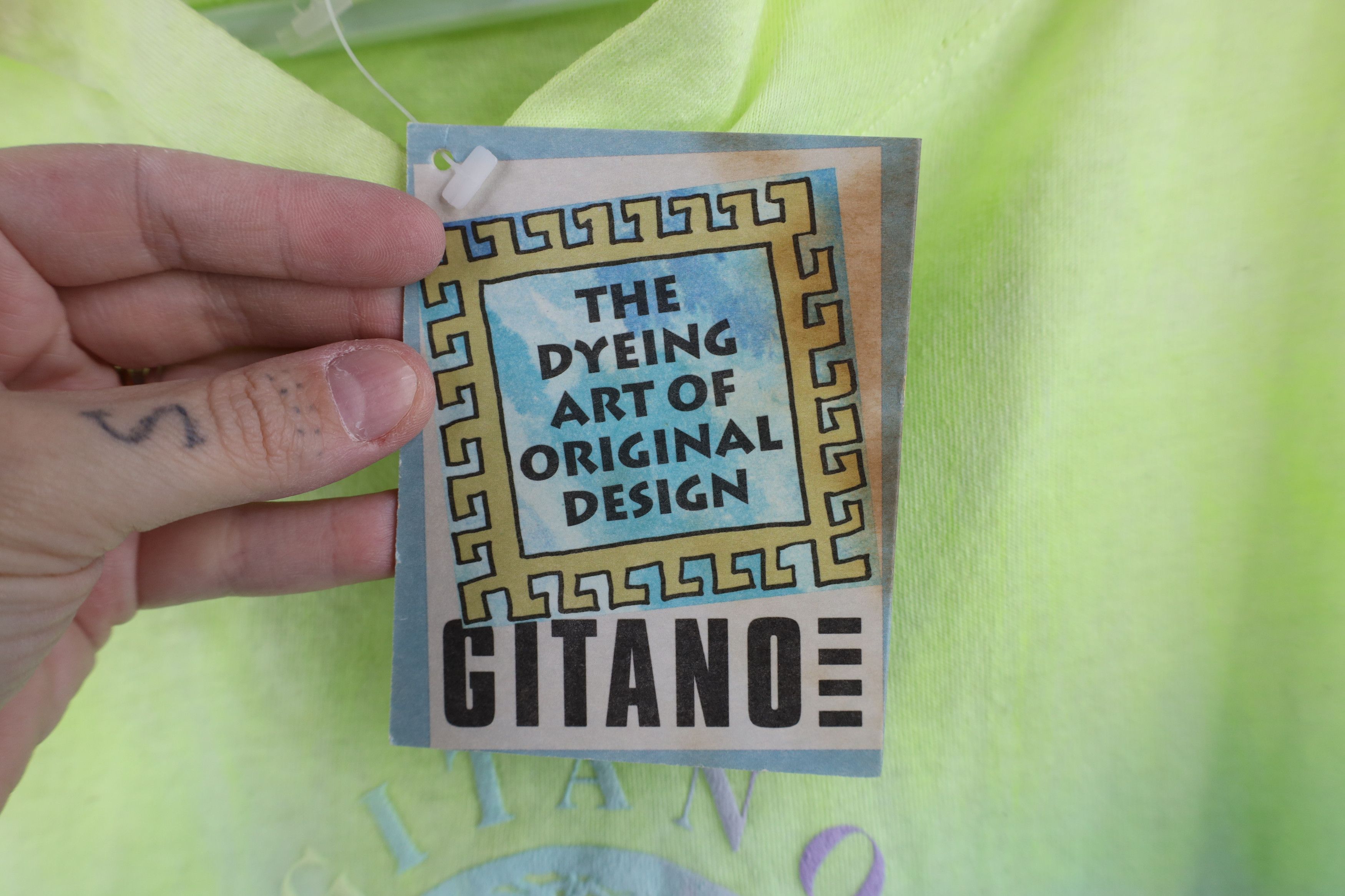 Vintage Deadstock Vintage 90s Gitano Surfing Tie Dye Hoodie T-Shirt Size US L / EU 52-54 / 3 - 8 Thumbnail