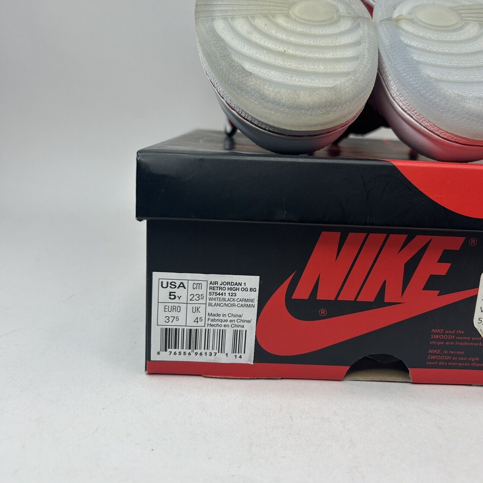 Nike Nike Shoes Air Jordan Retro 1 High OG BG “Carmine/Red White” Size US 6.5 / IT 36.5 - 8 Thumbnail