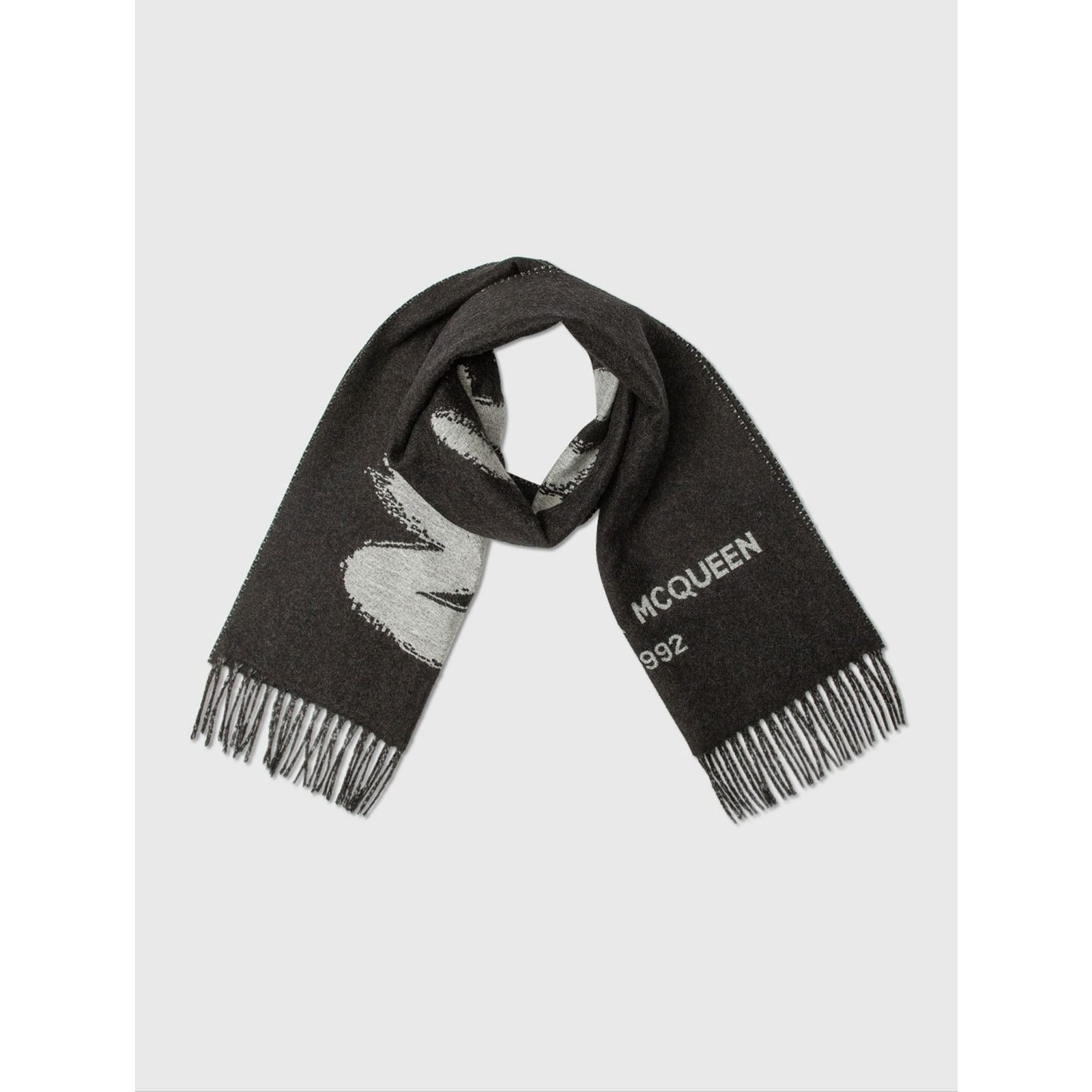 Alexander McQueen Alexander McQueen Oversize McQueen Graffiti Scarf Wool COA Size ONE SIZE - 4 Thumbnail