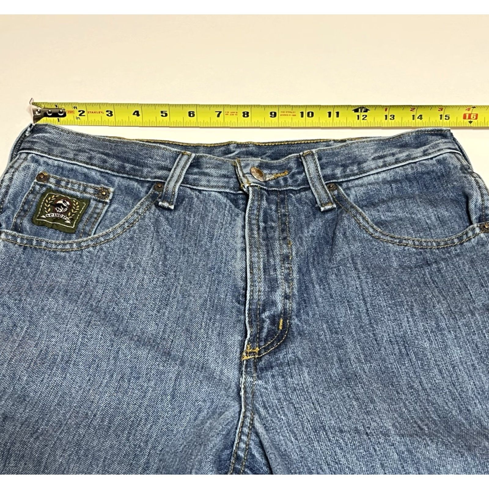 Vintage Cinch Jeans Mens Original Fit 30x38 Blue Denim Western Belt Loops 5-Pocket Medium Wash Slim Straight Vintage: No Mens Size US 30 / EU 46 - 3 Thumbnail