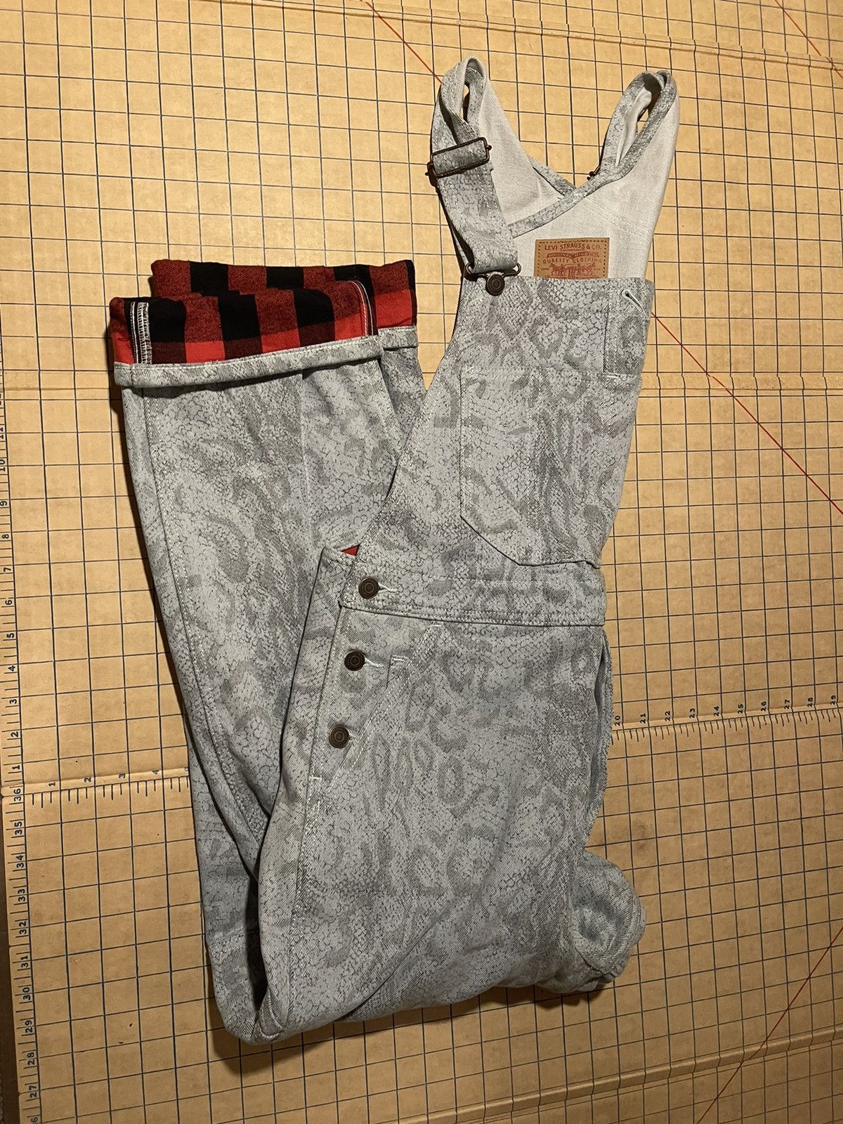 Supreme Levi's Snakeskin Overalls Purple Men's - FW17 - US