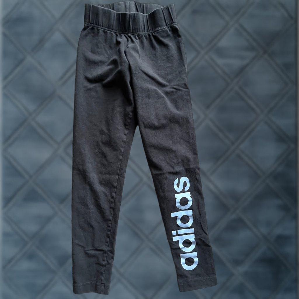 Adidas Adidas Women’s Athletic Crop Leggings Black Size XS 4-6 Logo Bottom Leg Size 26" / US 2 / IT 38 - 1 Thumbnail