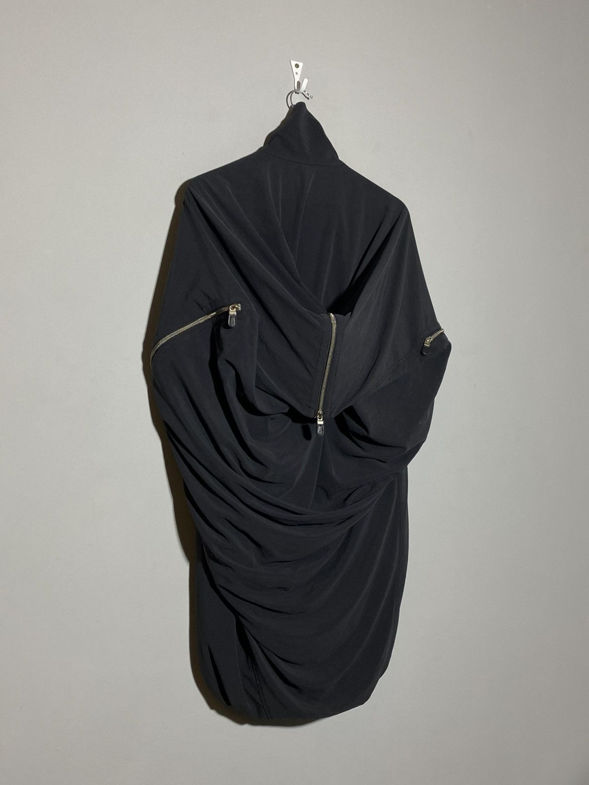Issey Miyake Issey Miyake Black Asymmetrical Zipper Jacket Size US M / EU 48-50 / 2 - 10 Thumbnail