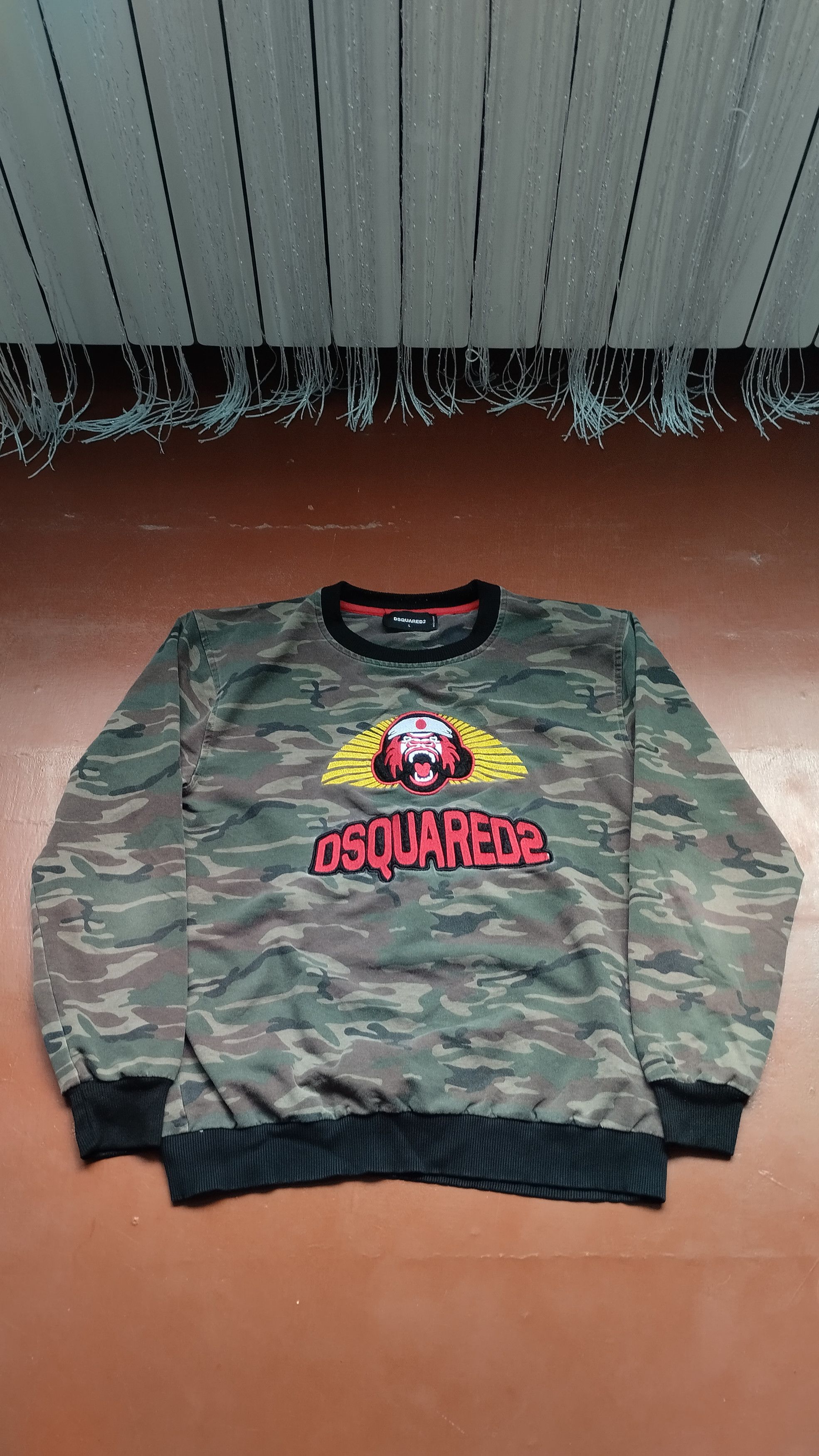 Dsquared2 × Vintage Y2K Camo DSQUARED2 Sweatshirt Rare Size US M / EU 48-50 / 2 - 1 Thumbnail
