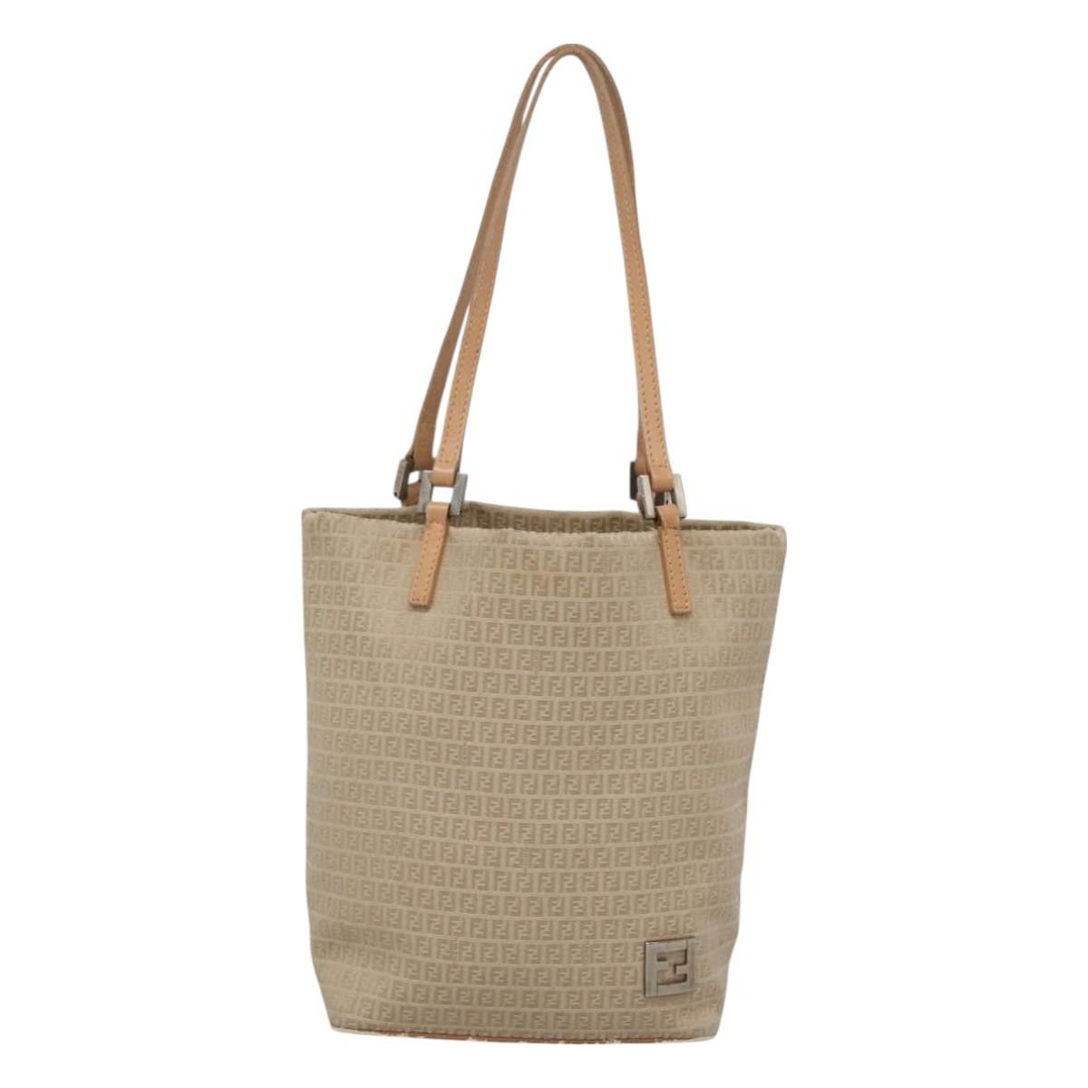 Fendi FENDI Zucchino Canvas Hand Bag Nylon Beige Silver Size ONE SIZE - 2 Thumbnail