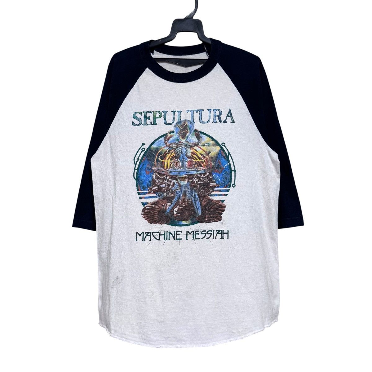 Band Tees Vintage Sepultura Raglan Shirt Machine Messiah Size US M / EU 48-50 / 2 - 1 Thumbnail
