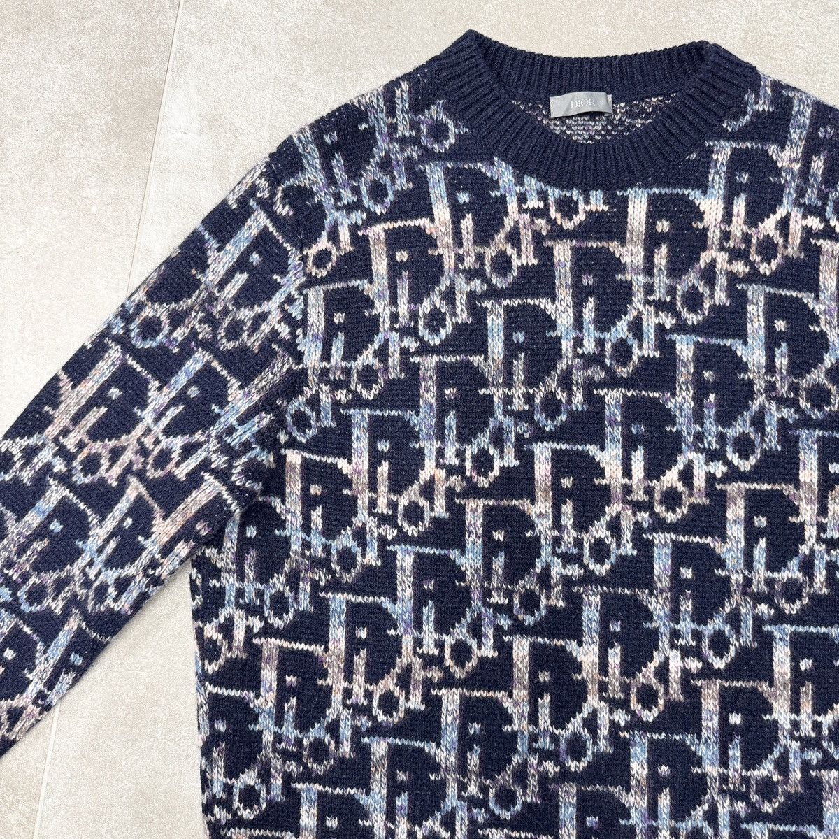 Dior Dior Oblique Wool Jacquard Sweatshirt In Blue RRP £1300 Size US S / EU 44-46 / 1 - 2 Thumbnail