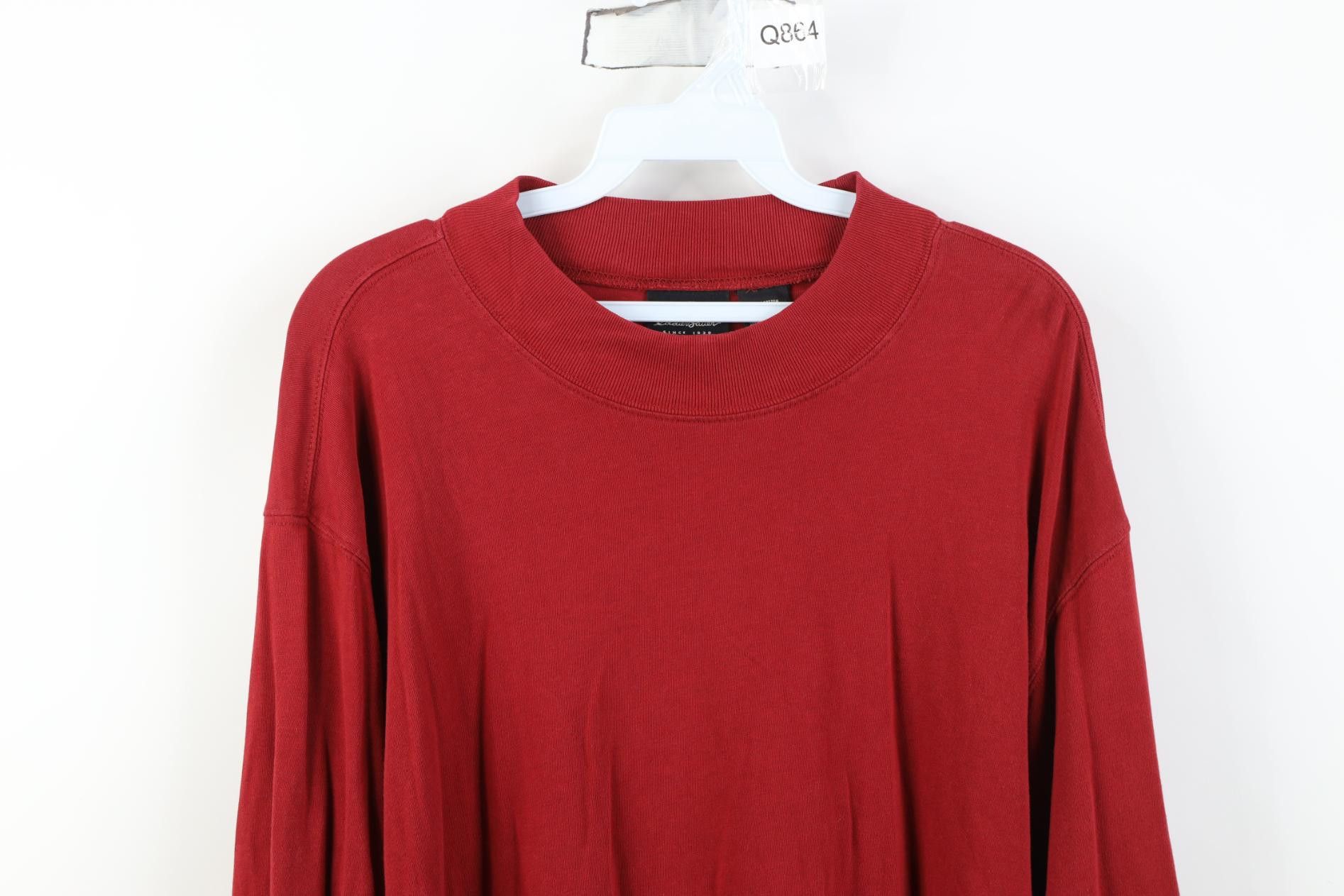 Eddie Bauer Vintage 90s Eddie Bauer Thermal Ribbed Mock Neck T-Shirt Size US L / EU 52-54 / 3 - 2 Thumbnail