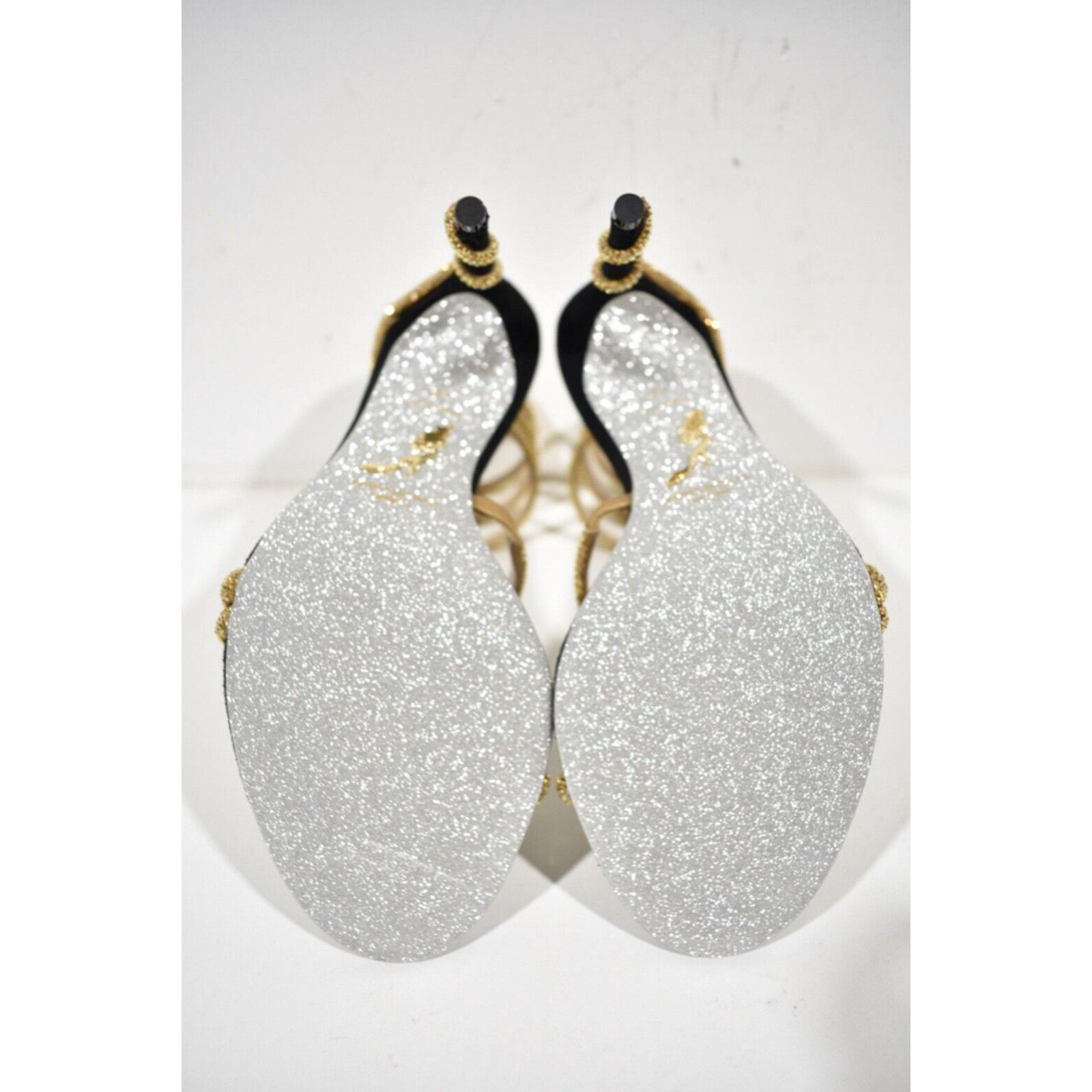 Rene Caovilla Margot Crystal Ankle Wrap Strap Sandal Heel Pump 37 Size US 7 / IT 37 - 12 Thumbnail