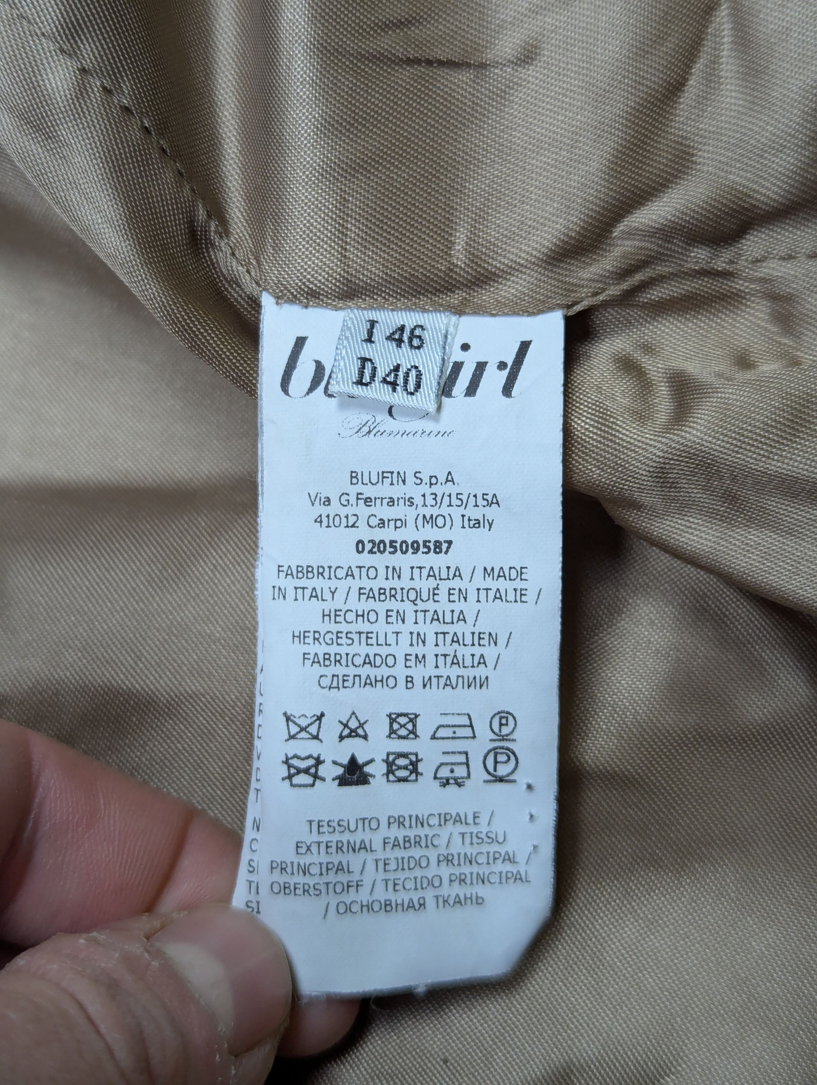 Blumarine Blugirl by Blumarine Vintage Women’s Long Beige Coat US12 Size L / US 10 / IT 46 - 10 Thumbnail