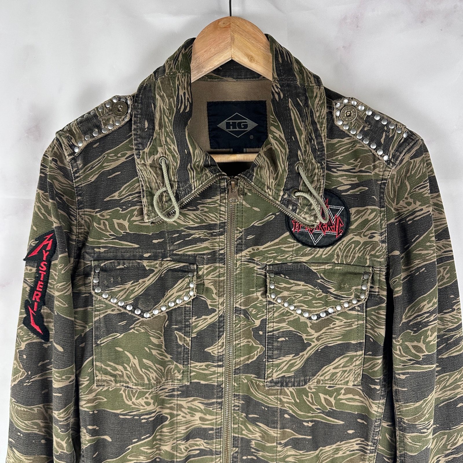Hysteric Glamour Tiger Camo Studded Punk Field Jacket Size US S / EU 44-46 / 1 - 2 Thumbnail