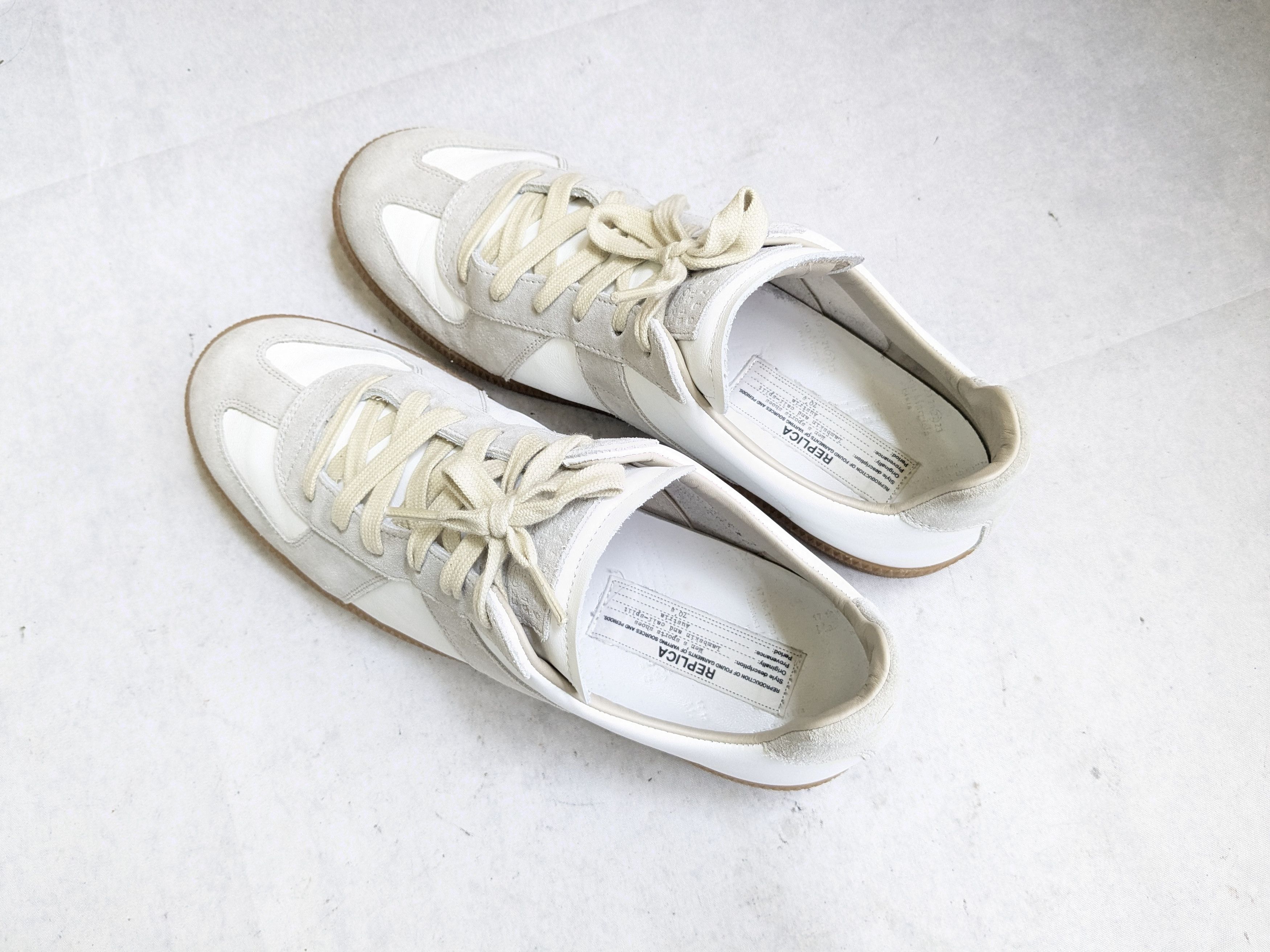 Maison Margiela Maison Margiela Replica GAT White Gray 11 44 Low Tops Size US 11 / EU 44 - 15 Thumbnail
