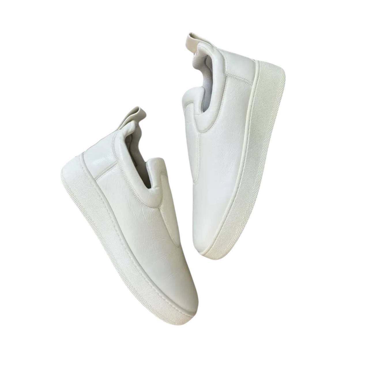 Celine CELINE BY PHOEBE PHILO WHITE LEATHER SNEAKERS SLIP-ON SZ 36 Size US 6 / IT 36 - 1 Thumbnail