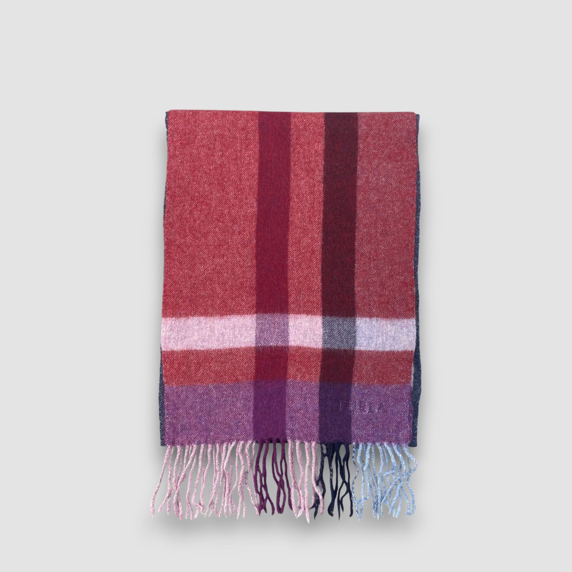 Furla Vintage Furla Scarf Muffler Plaid Winter Cashmere Scarves Size ONE SIZE - 2 Thumbnail