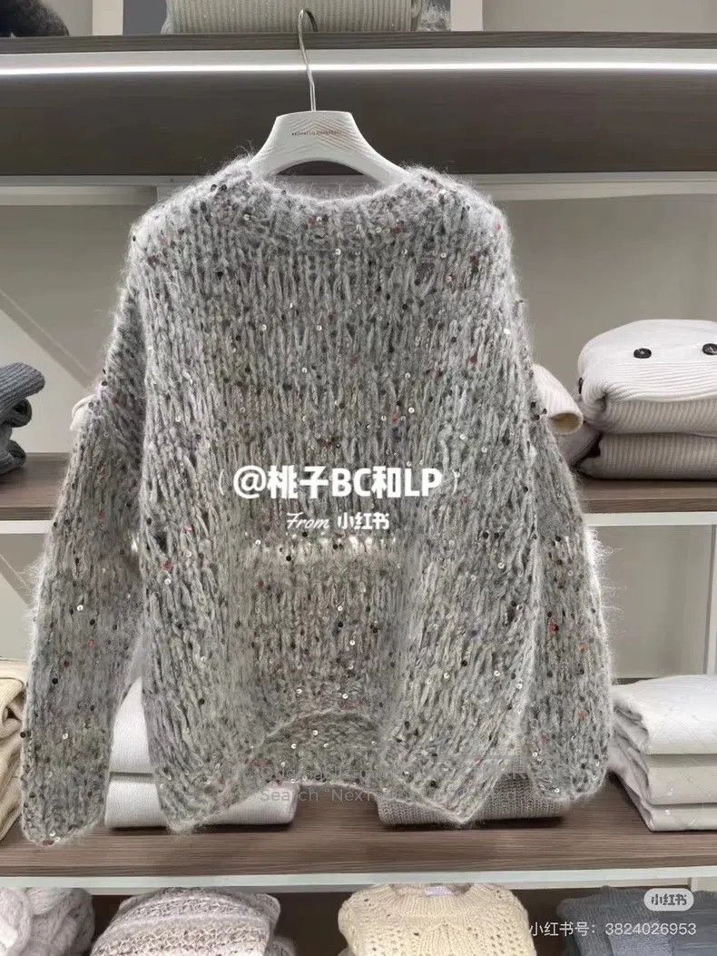 Brunello Cucinelli Brunello Cucinelli Sequined mohair sweater Size S / US 4 / IT 40 - 4 Thumbnail