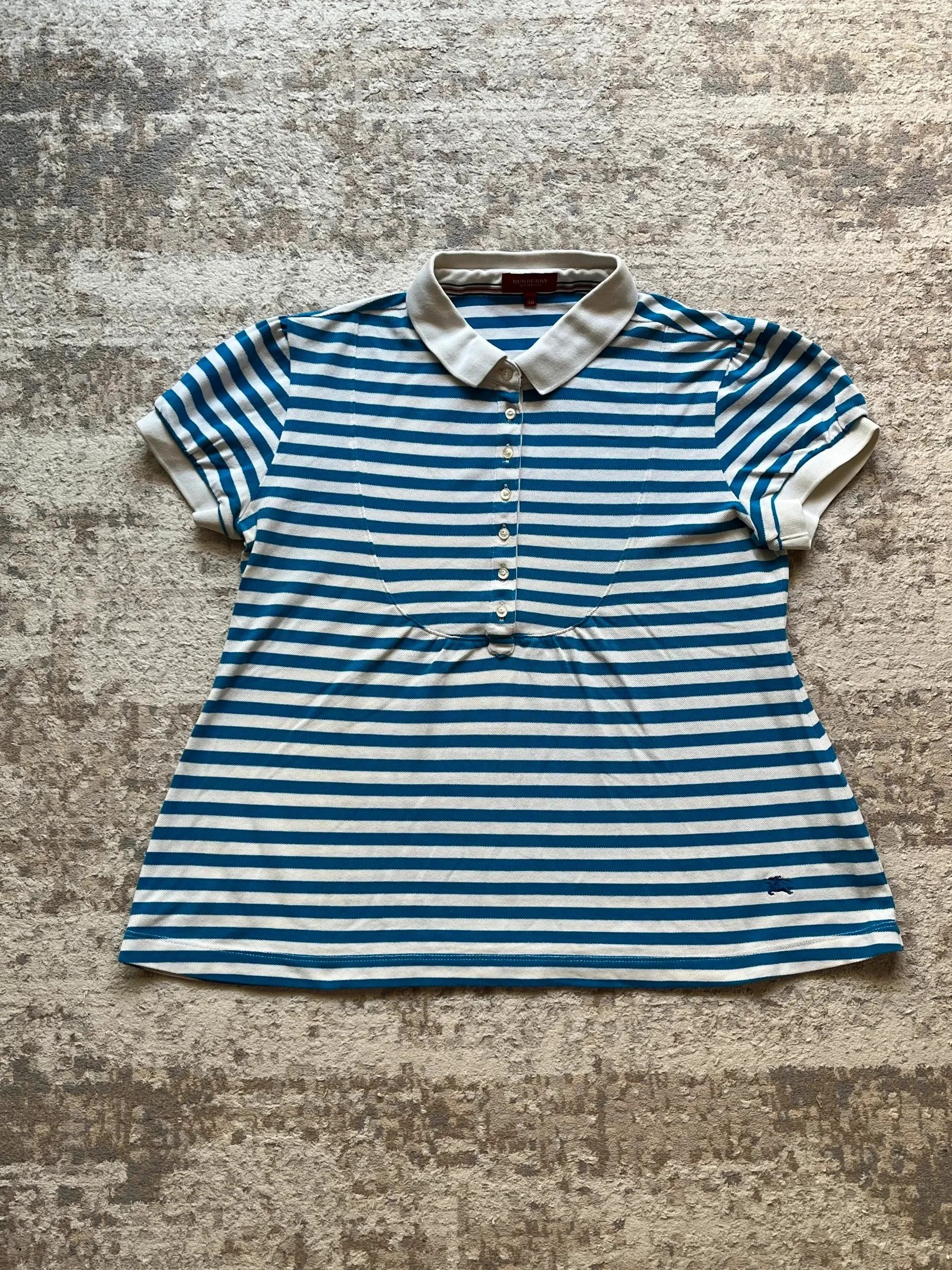 Burberry Burberry London Vintage 2000s Y2K Women’s Polo Shirt Size XL / US 12-14 / IT 48-50 - 1 Thumbnail