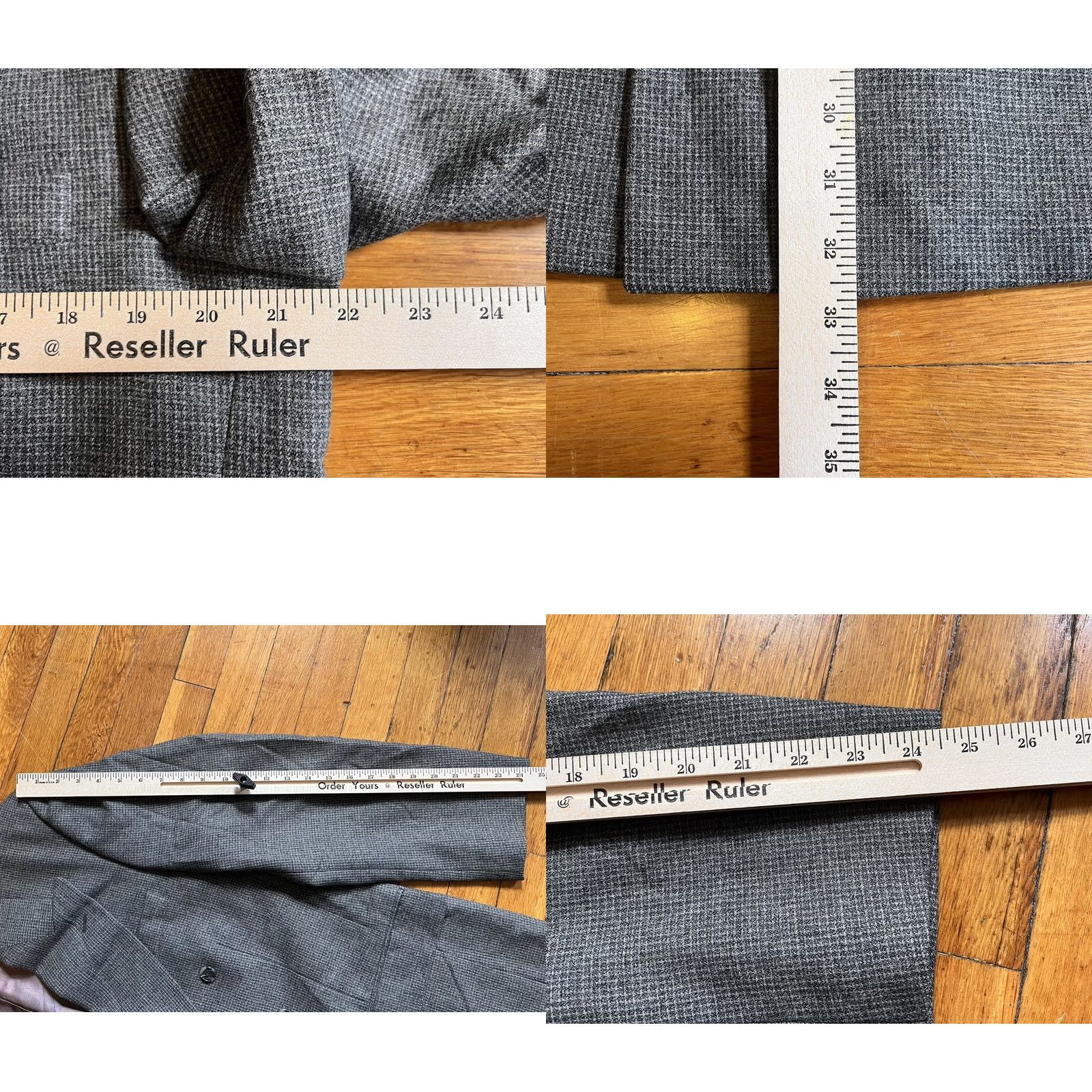 Evan Picone VINTAGE Evan Picone Blazer Mens 42R Grey Houndstooth Jacket Blazer Double-Breasted Notch Lapel Wool 44 Chest Regular Fit 2 Piece || Mens Size 42R - 9 Thumbnail
