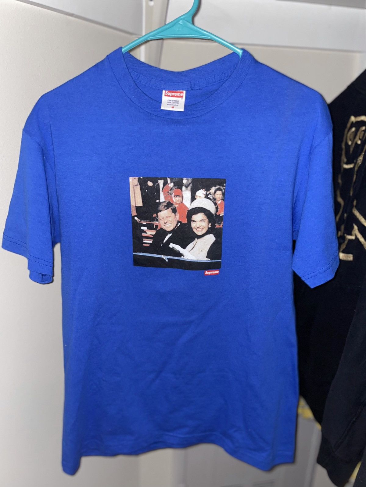 image of Supreme Jfk T-Shirt 08 Medium in Blue, Men's